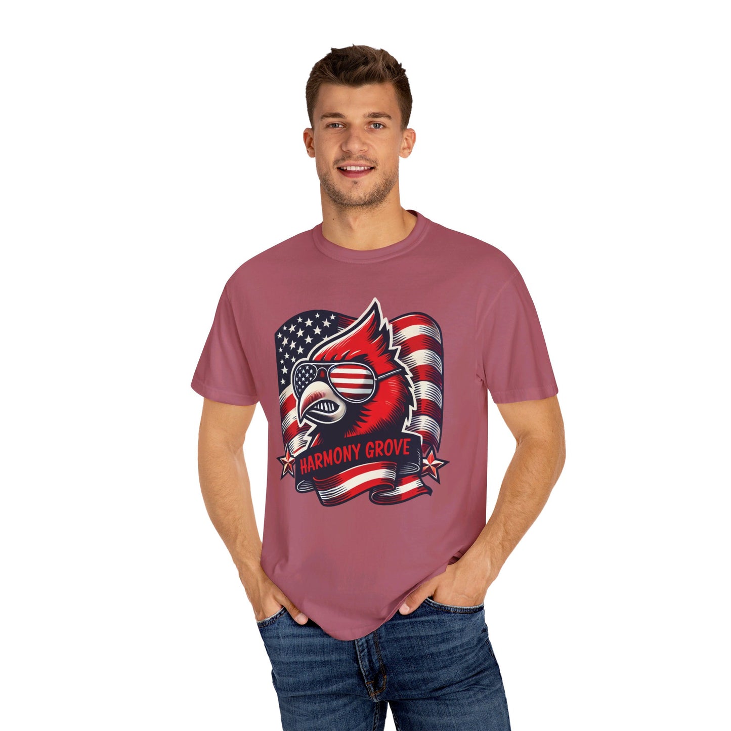 Patriotic Cardinal - Comfort Colors T-shirt