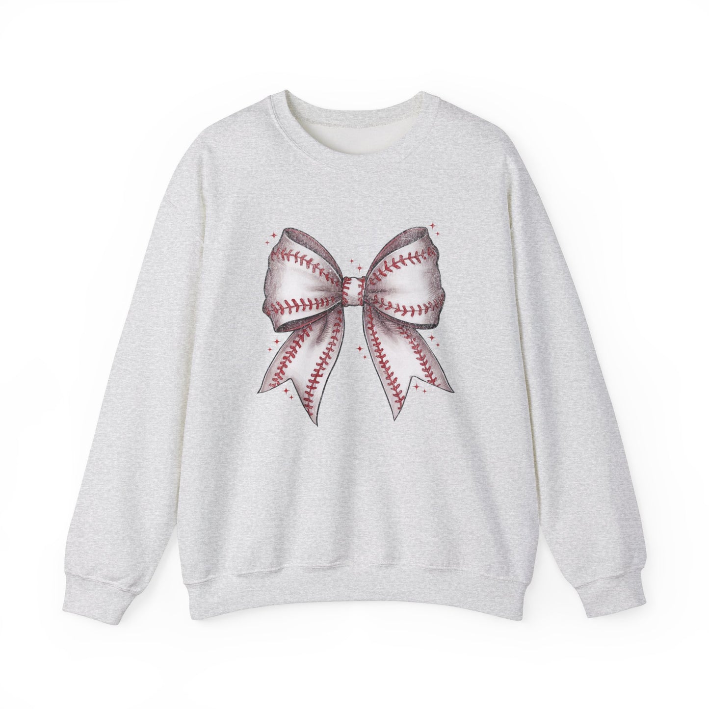 Game Day Baseball Coquette Bow - Unisex Heavy Blend™ Crewneck Sweatshirt