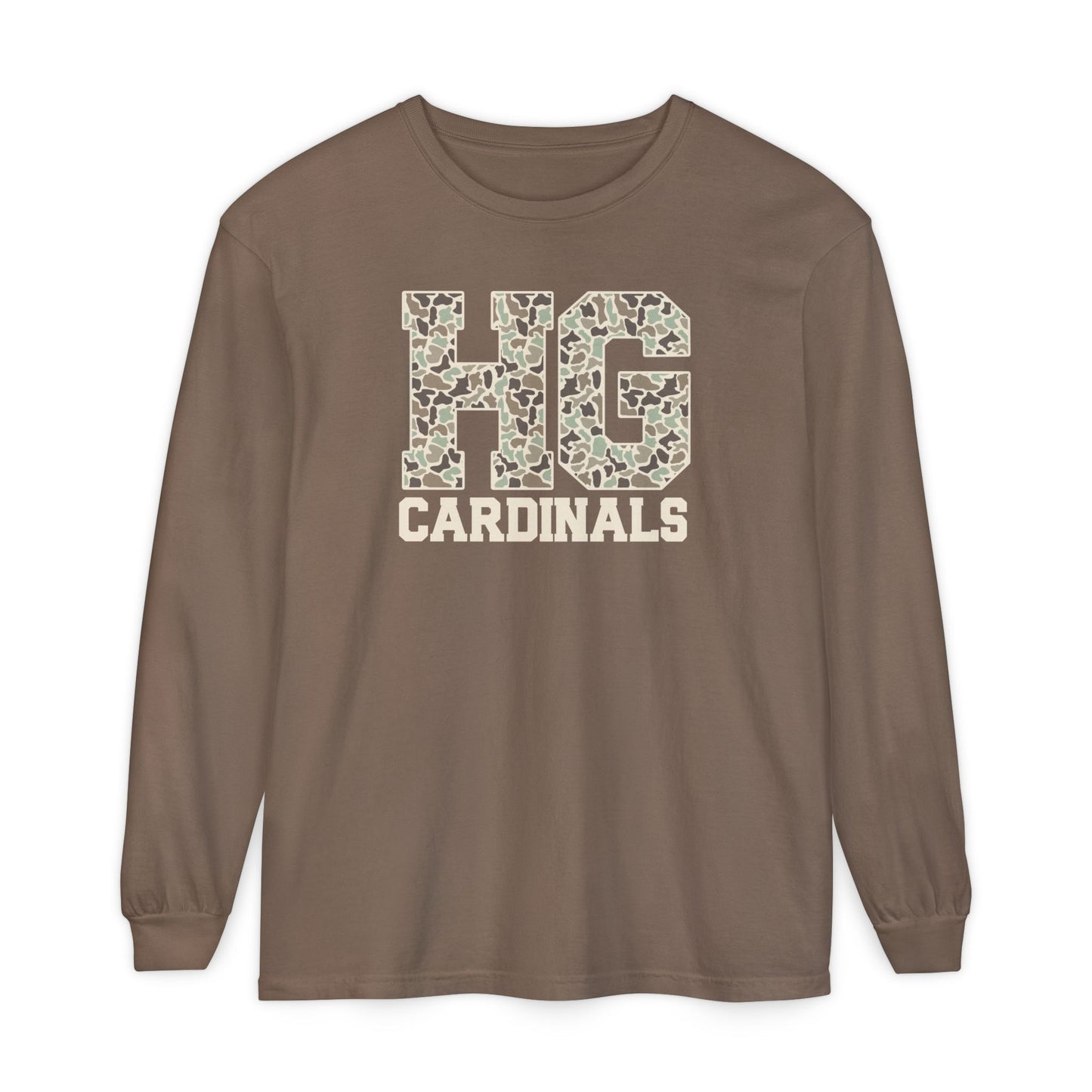 Old School Camo HG Cardinals - Comfort Colors Long Sleeve T-Shirt