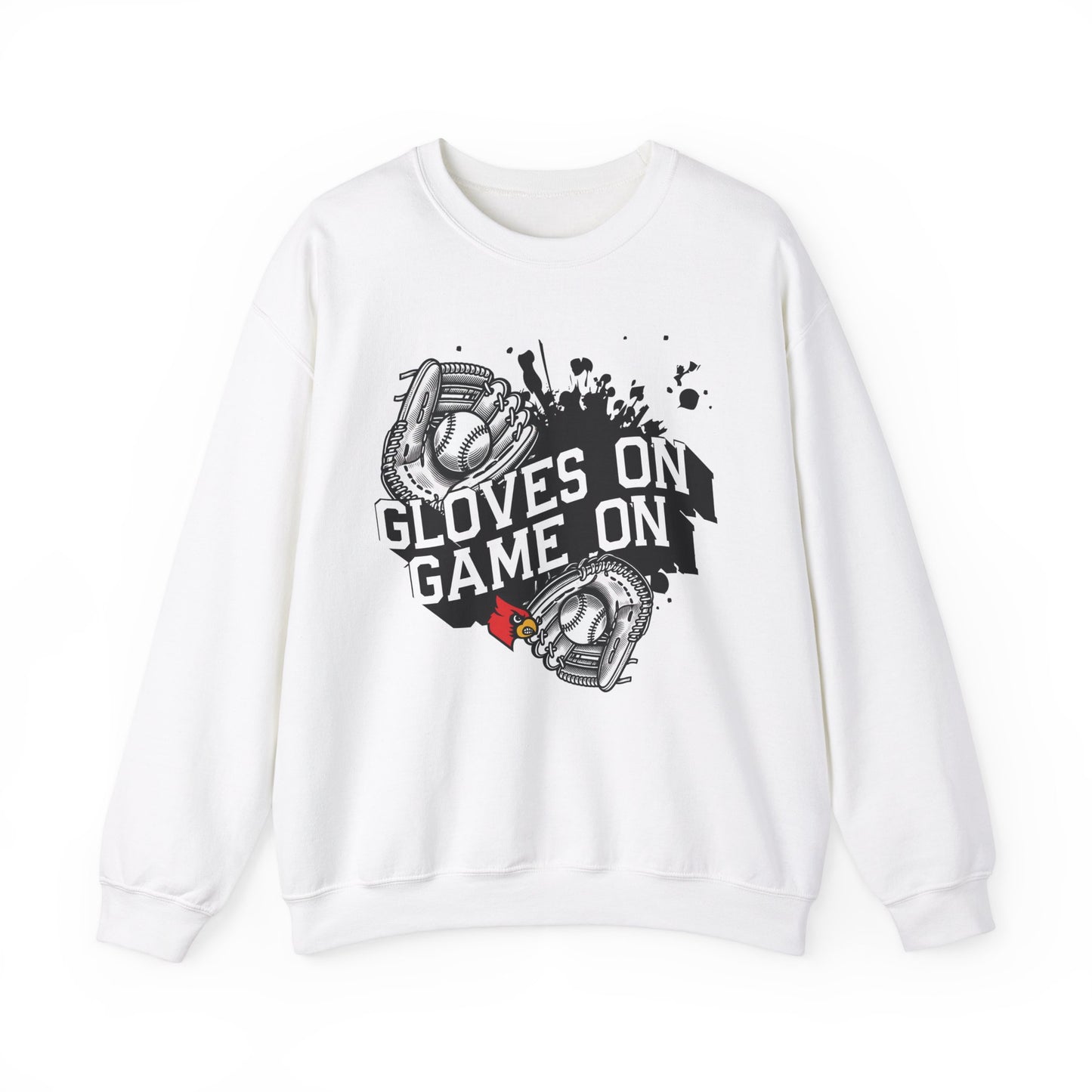 Gloves on Game On Softball and Baseball - Unisex Heavy Blend™ Crewneck Sweatshirt