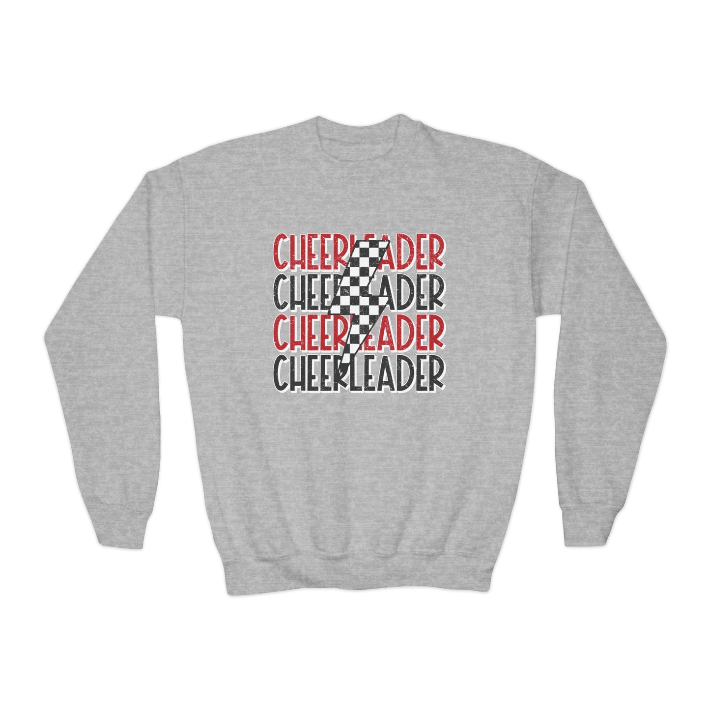 Cheerleader Lighting Bolt - Youth Crew Sweatshirt