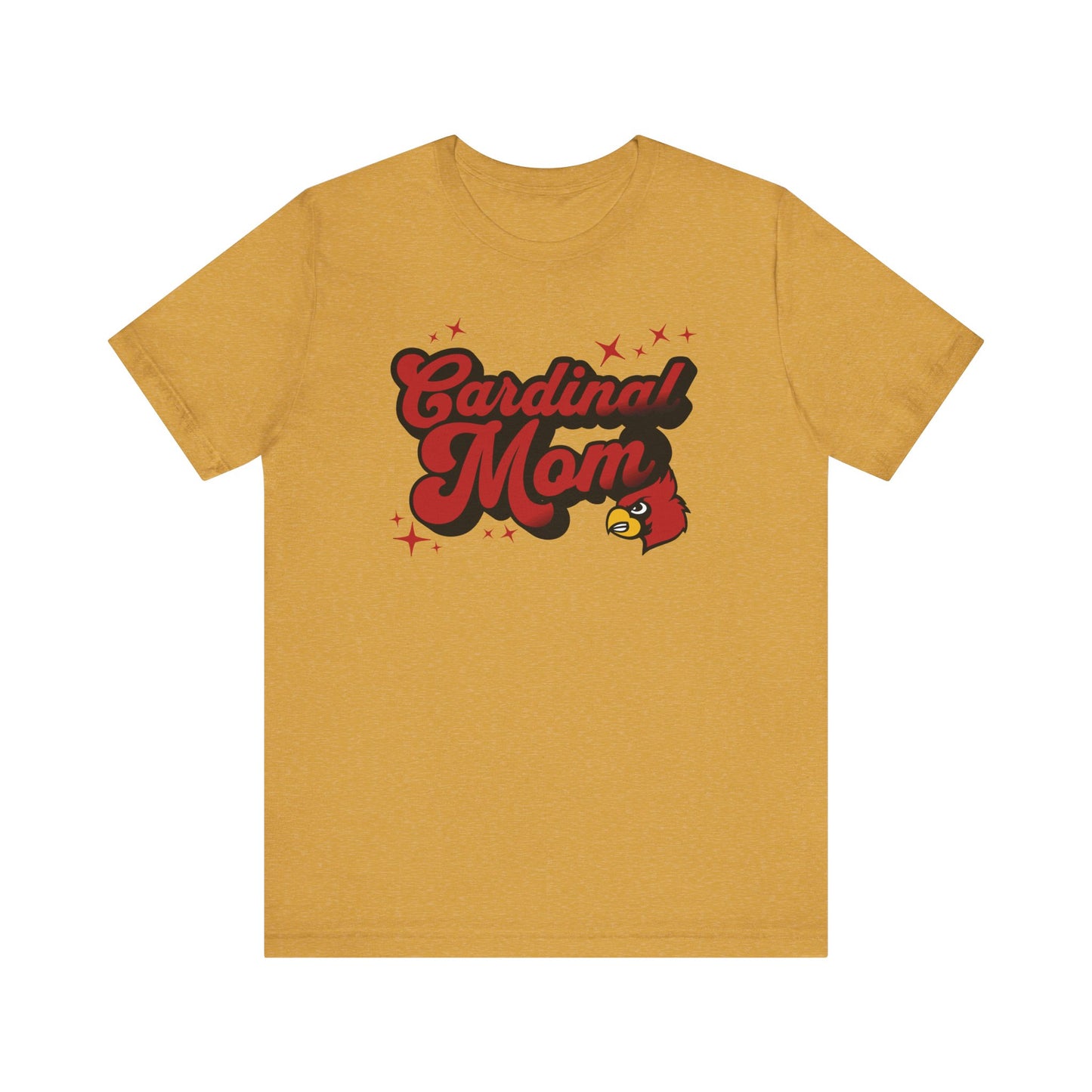 Groovy Cardinal Mom - Bella + Canvas Short Sleeve Tee