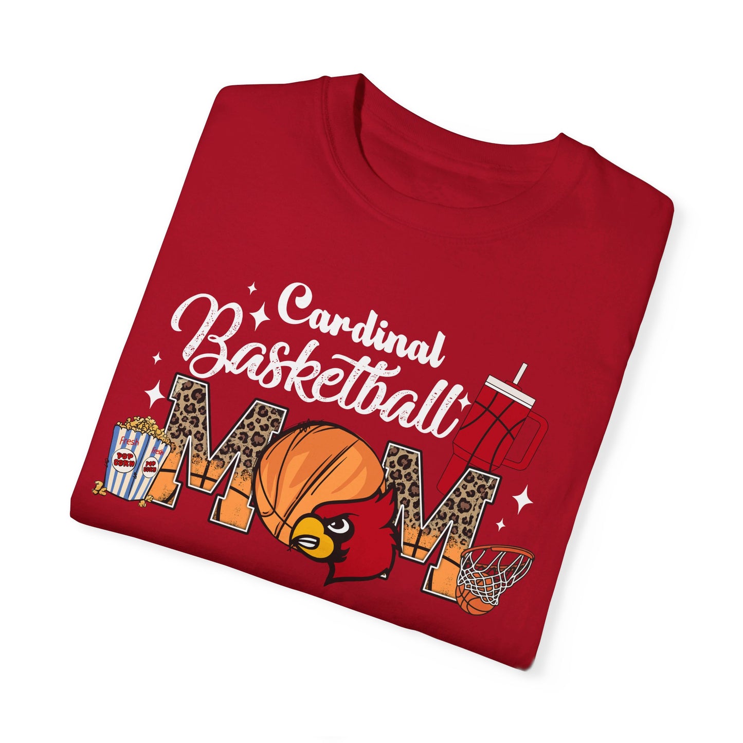 Cardinal Basketball Mom - Comfort Colors T-shirt