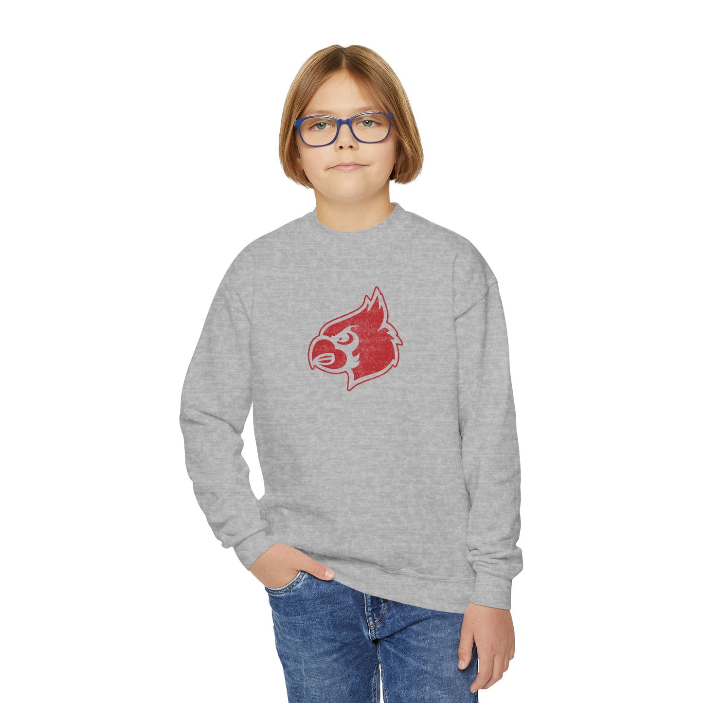 Vintage Cardinals + HGS - Youth Crew Sweatshirt