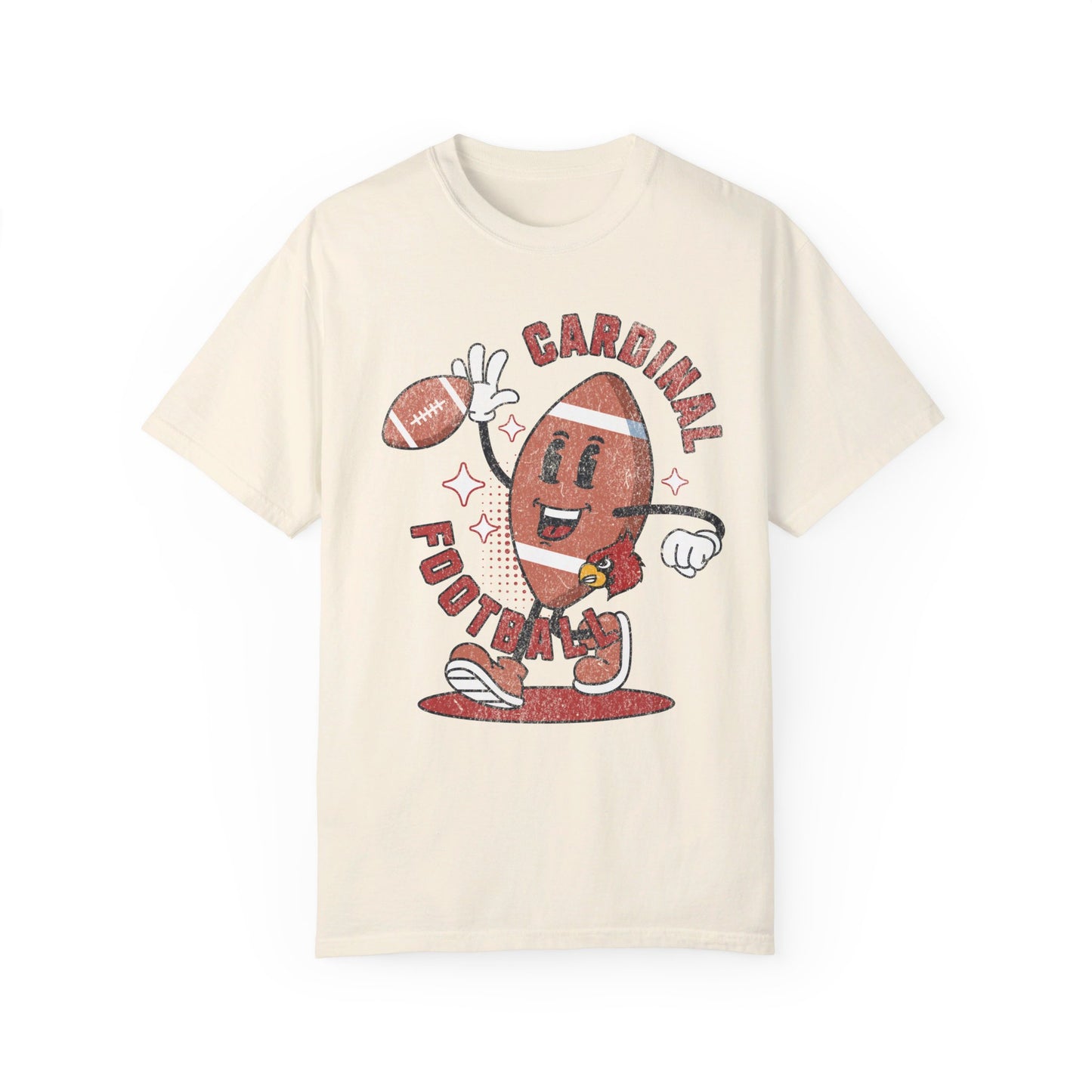 Retro Cardinal Football - Comfort Colors T-shirt