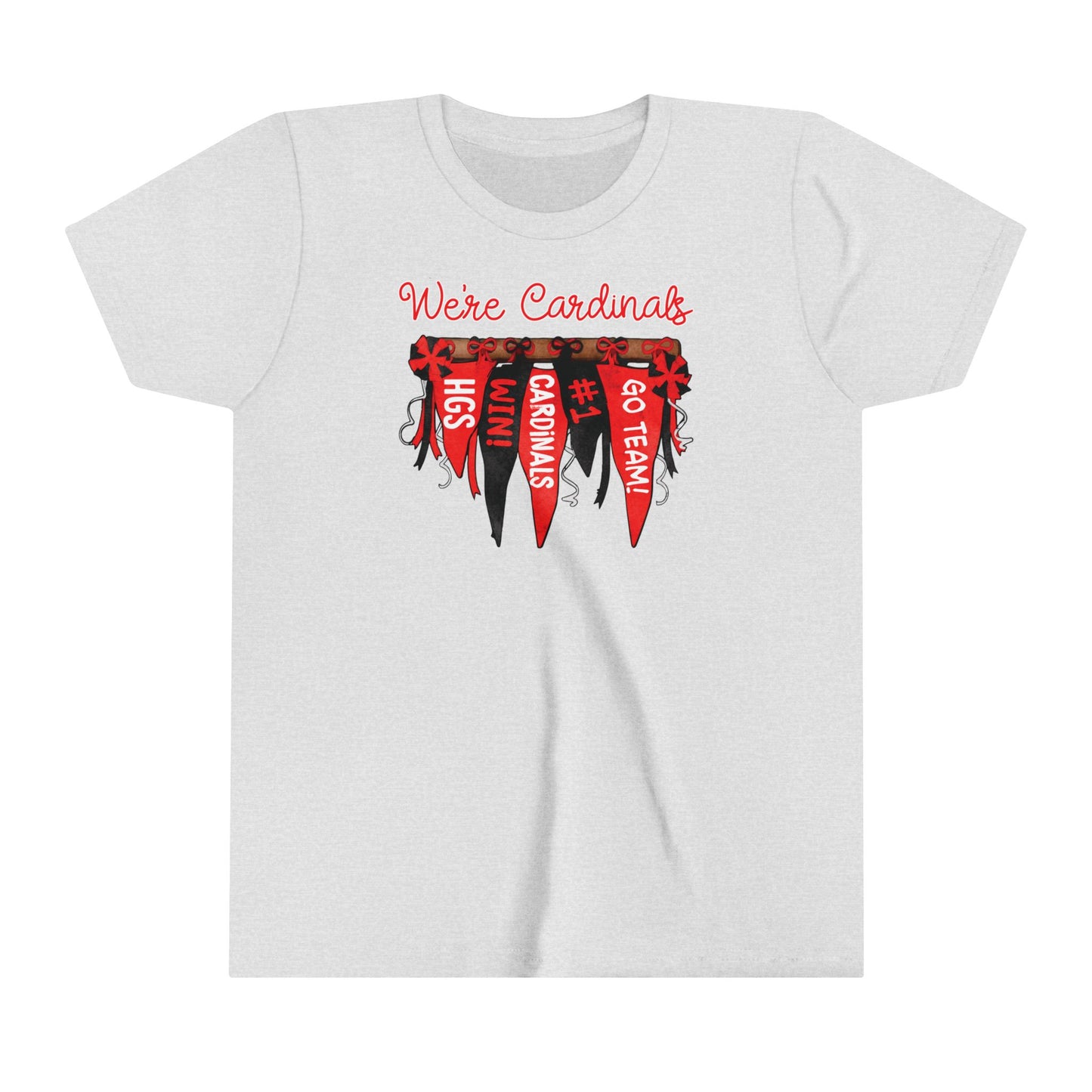 Cardinals Pennant Banner- Bella + Canvas Youth Tee