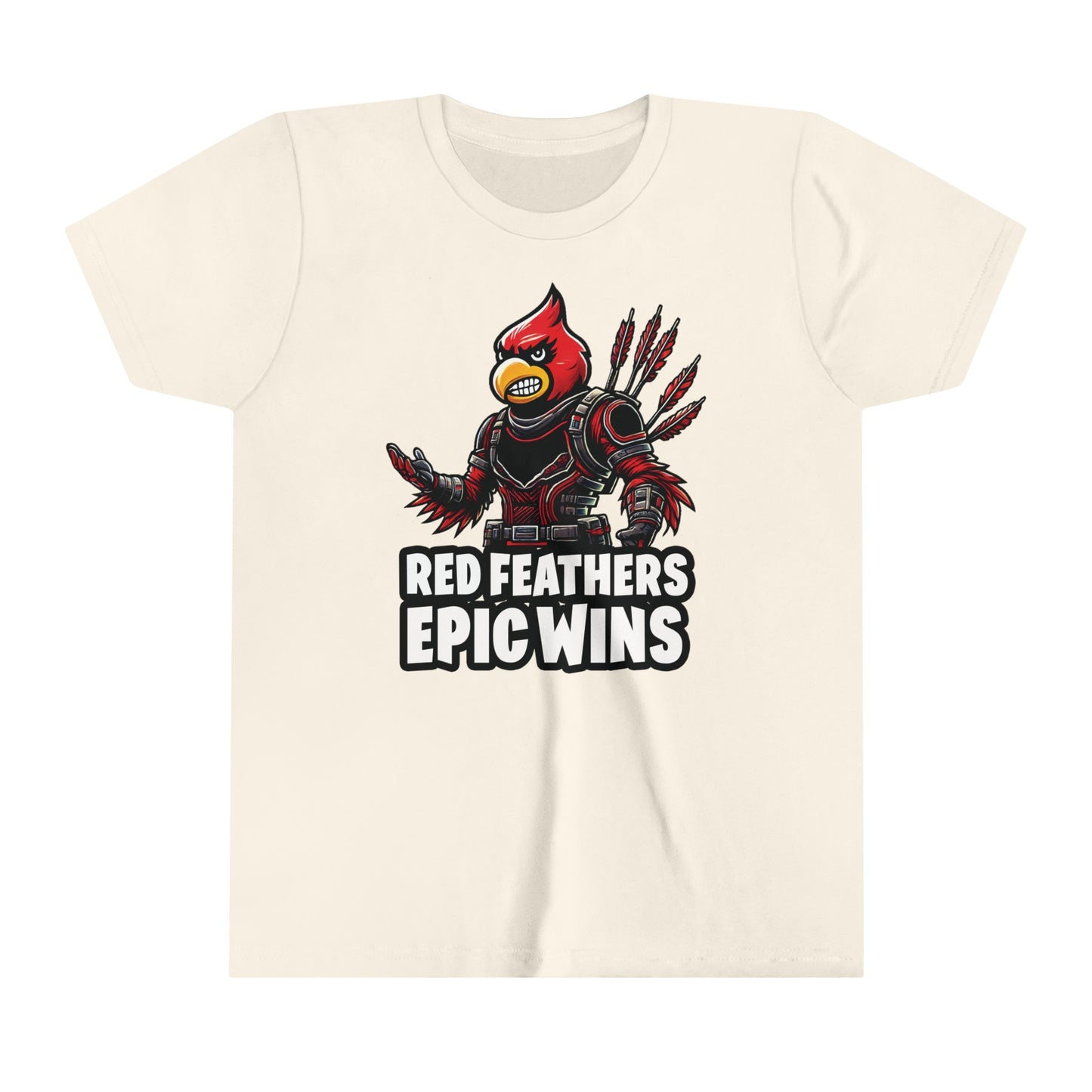 Red Feathers Epic Wins - Bella + Canvas Youth Tee