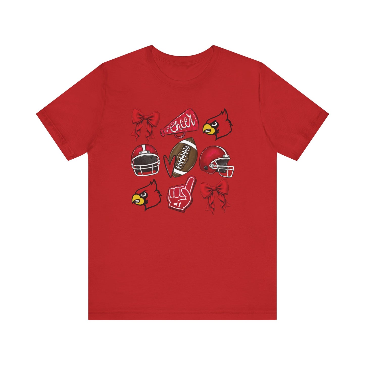Football and Cheer Coquette - Bella + Canvas Short Sleeve Tee