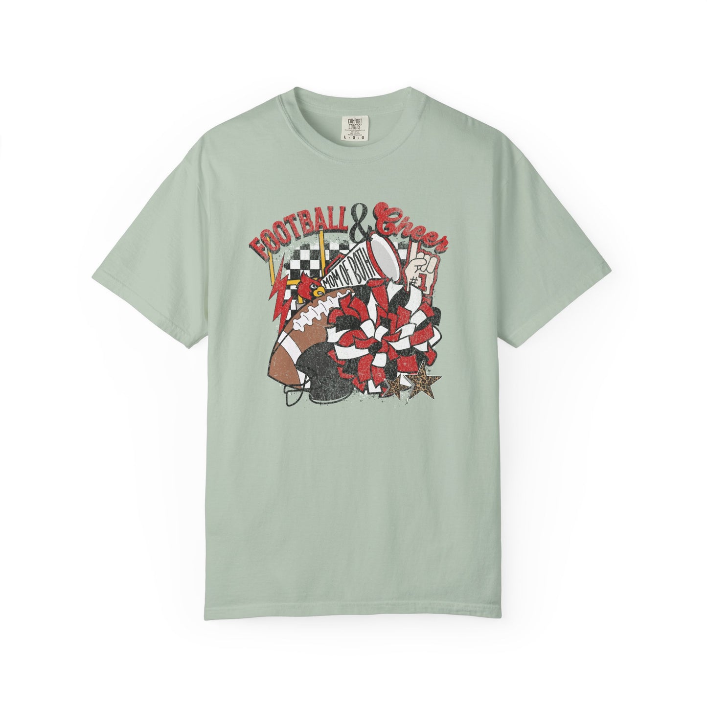 Cheer and Football Mom of Both - Comfort Colors T Shirt