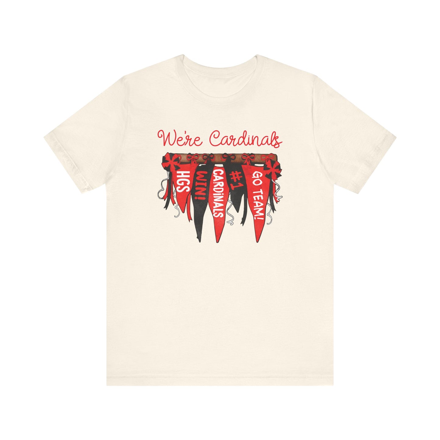 Cardinals Pennant Banner - Bella + Canvas Short Sleeve Tee