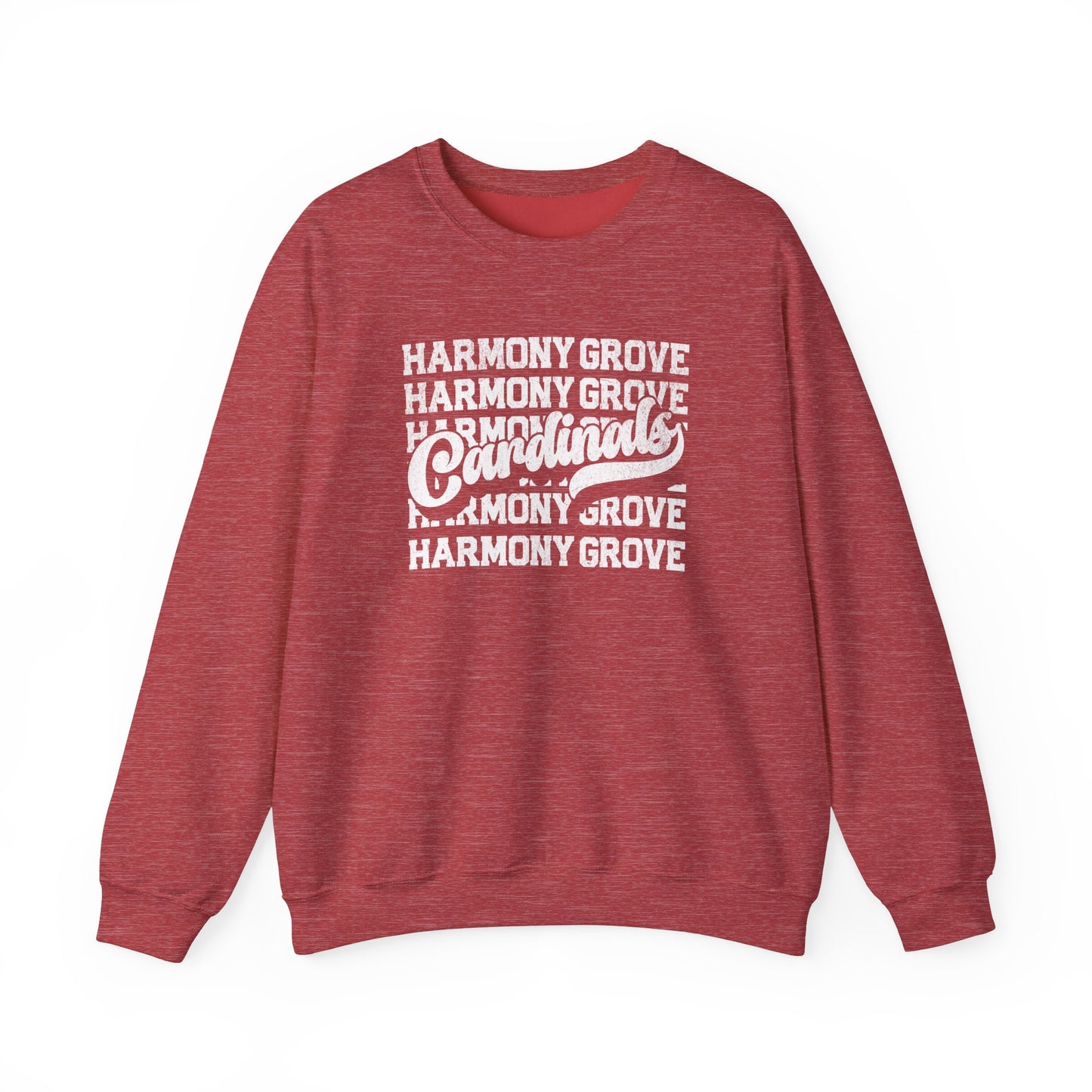Vintage Harmony Grove Cardinals - Unisex Heavy Blend™ Crewneck Sweatshirt