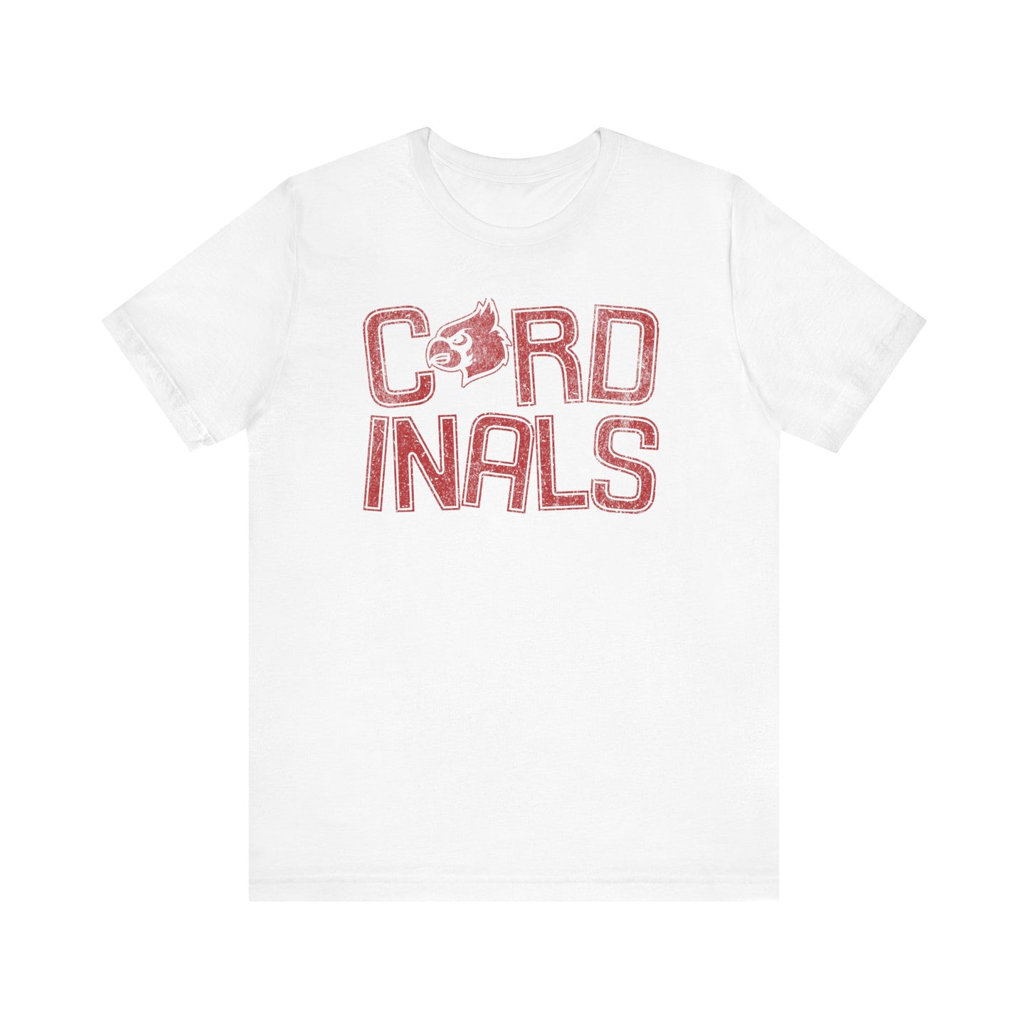 Vintage Cardinals Slanted - Bella + Canvas Short Sleeve Tee