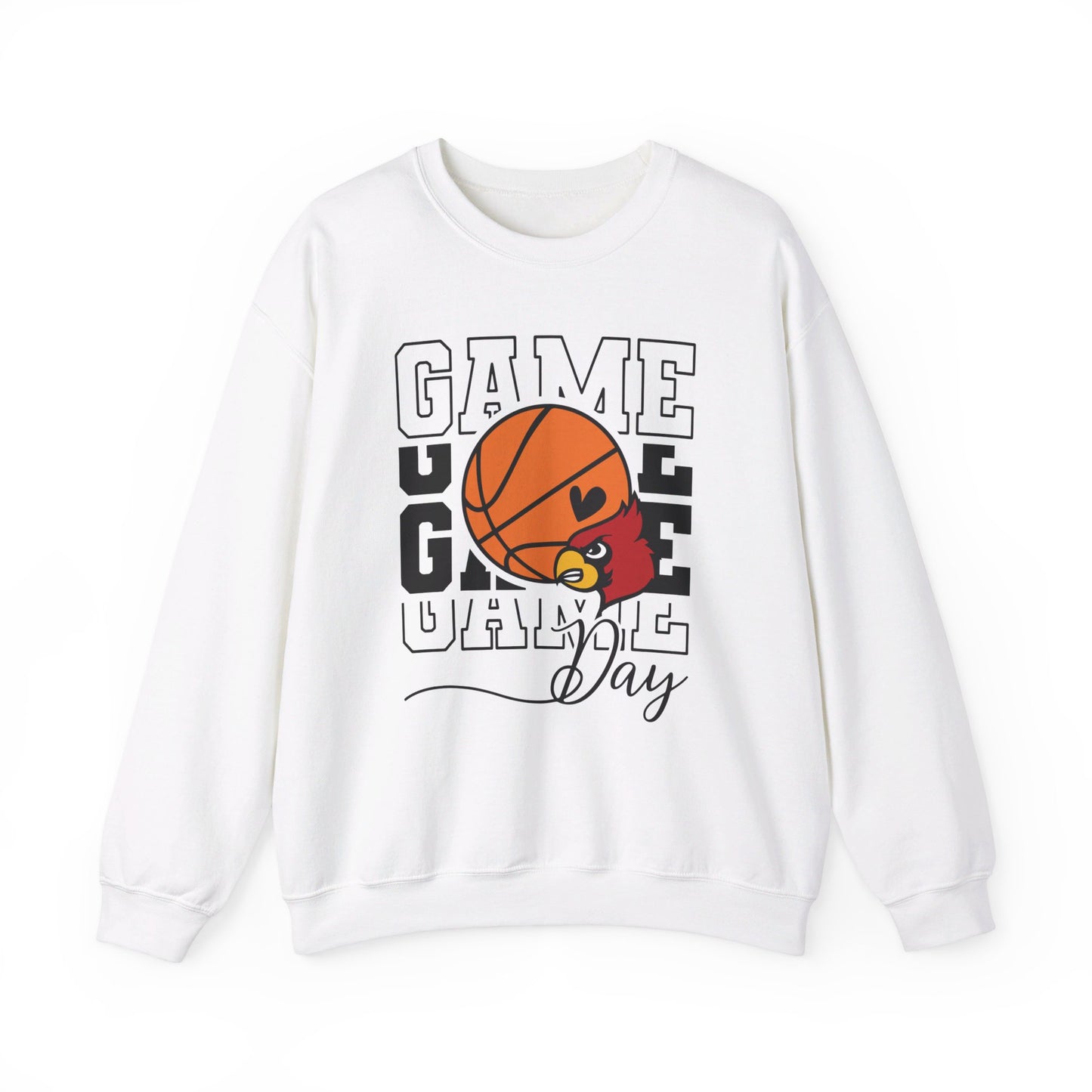Cardinal Game Day Basketball - Unisex Heavy Blend™ Crewneck Sweatshirt