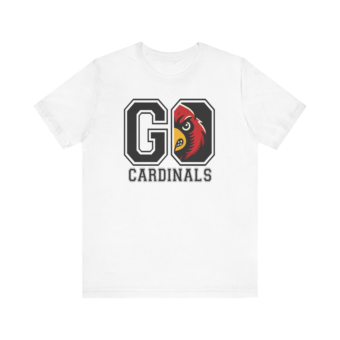 Go Cardinals Red Mascot - Bella + Canvas Short Sleeve Tee