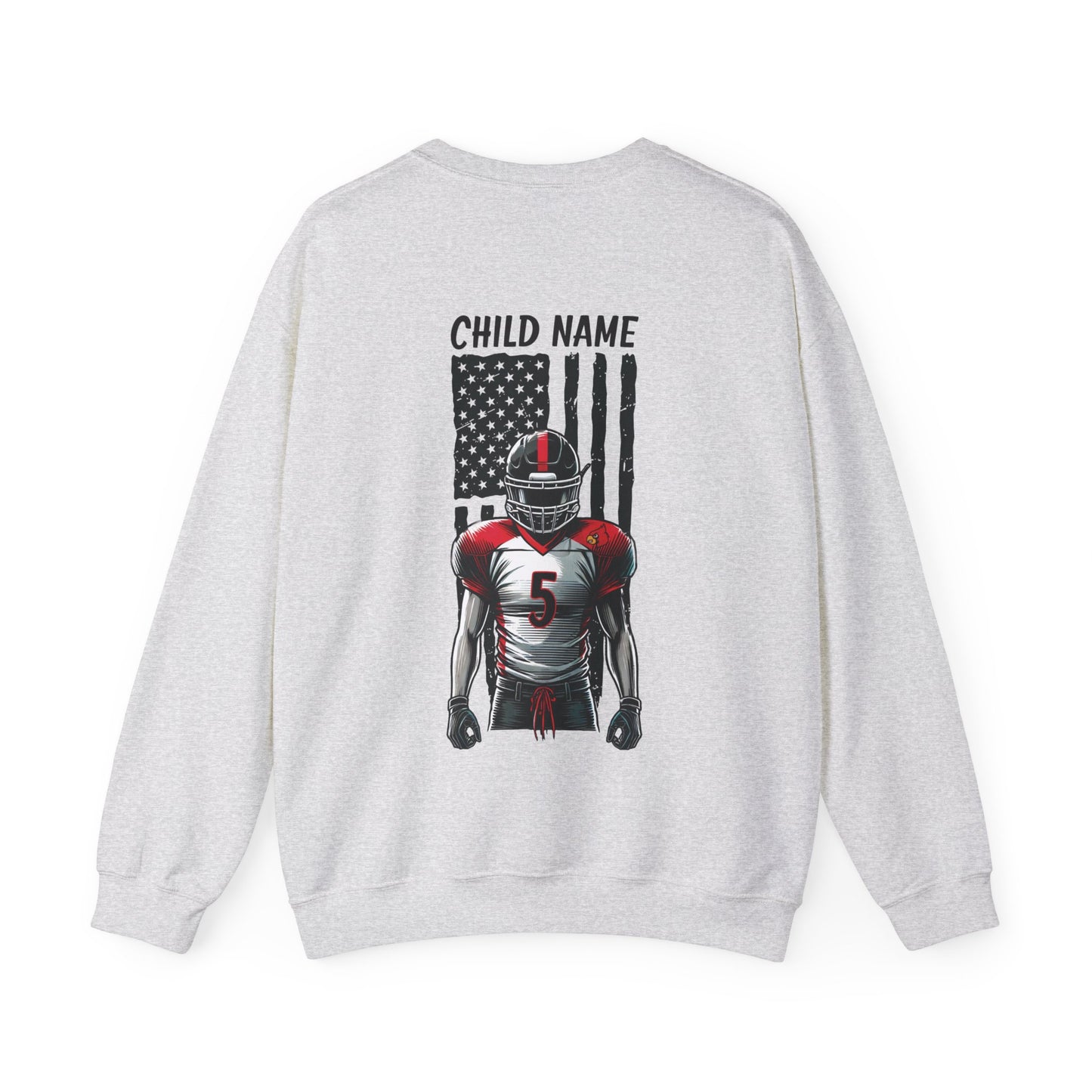 Football Mom Custom Player Name and Number - Unisex Heavy Blend™ Crewneck Sweatshirt