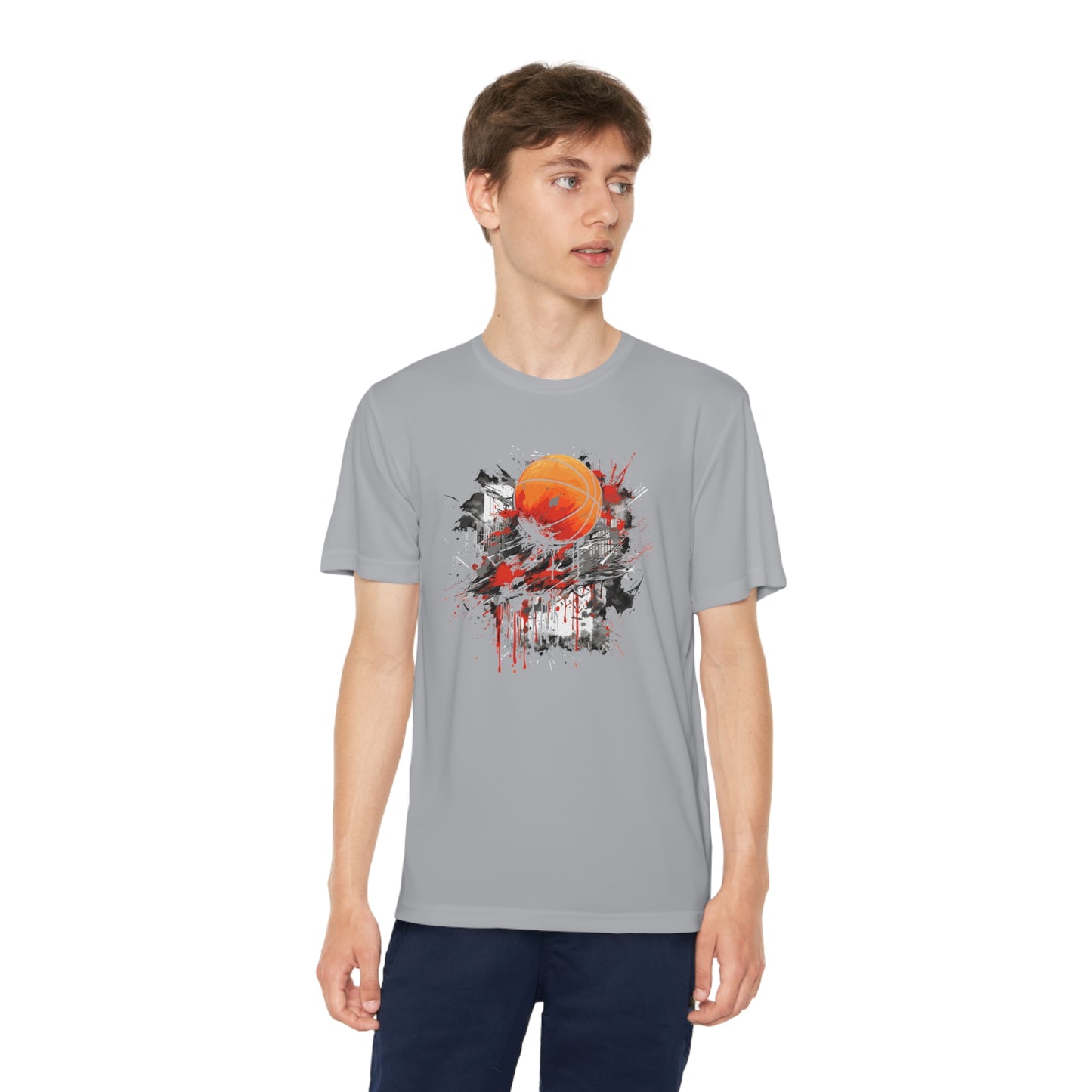 Basketball Graffiti - Youth Sport-Tek® Competitor™ Tee