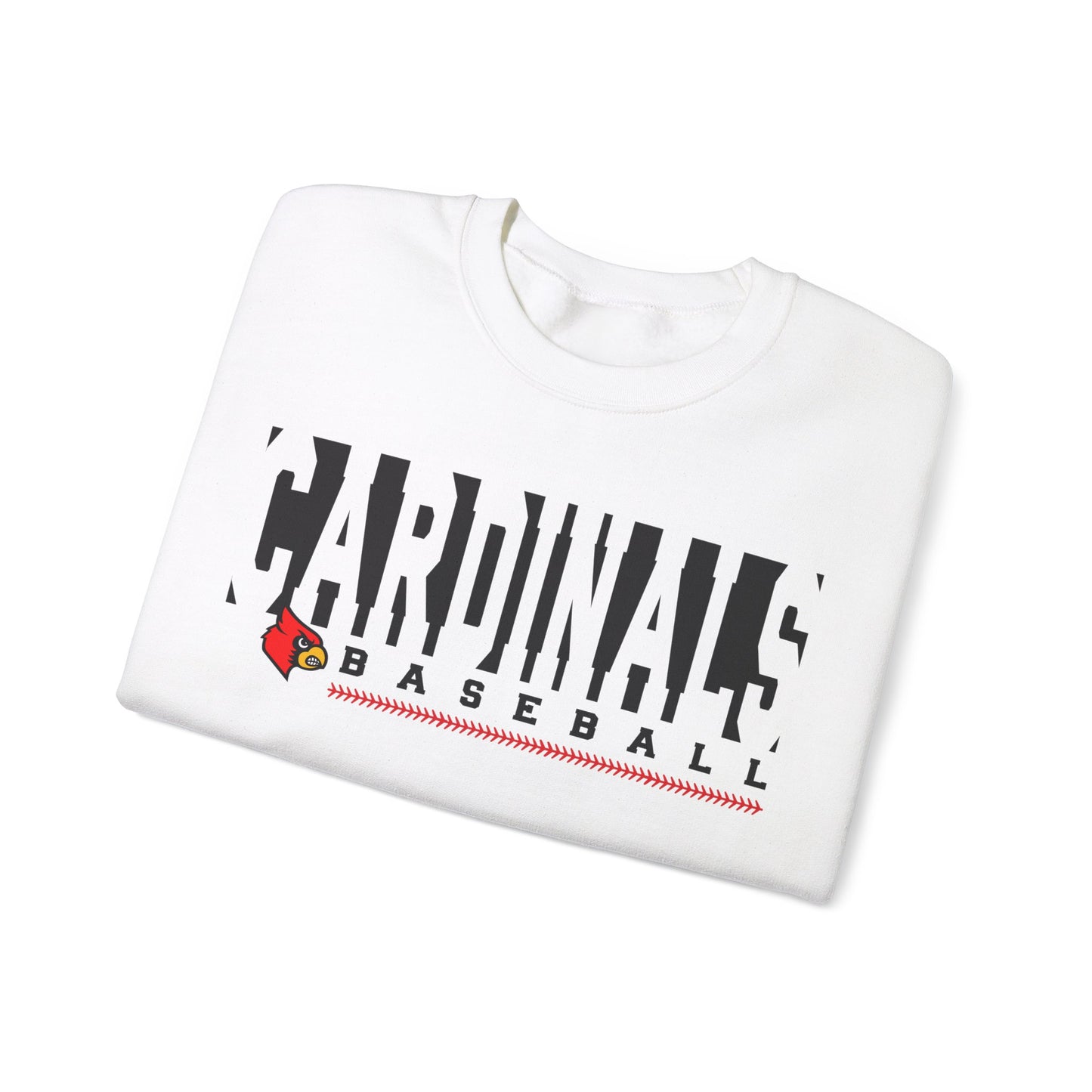 Cardinals Baseball Inset Text - Unisex Heavy Blend™ Crewneck Sweatshirt