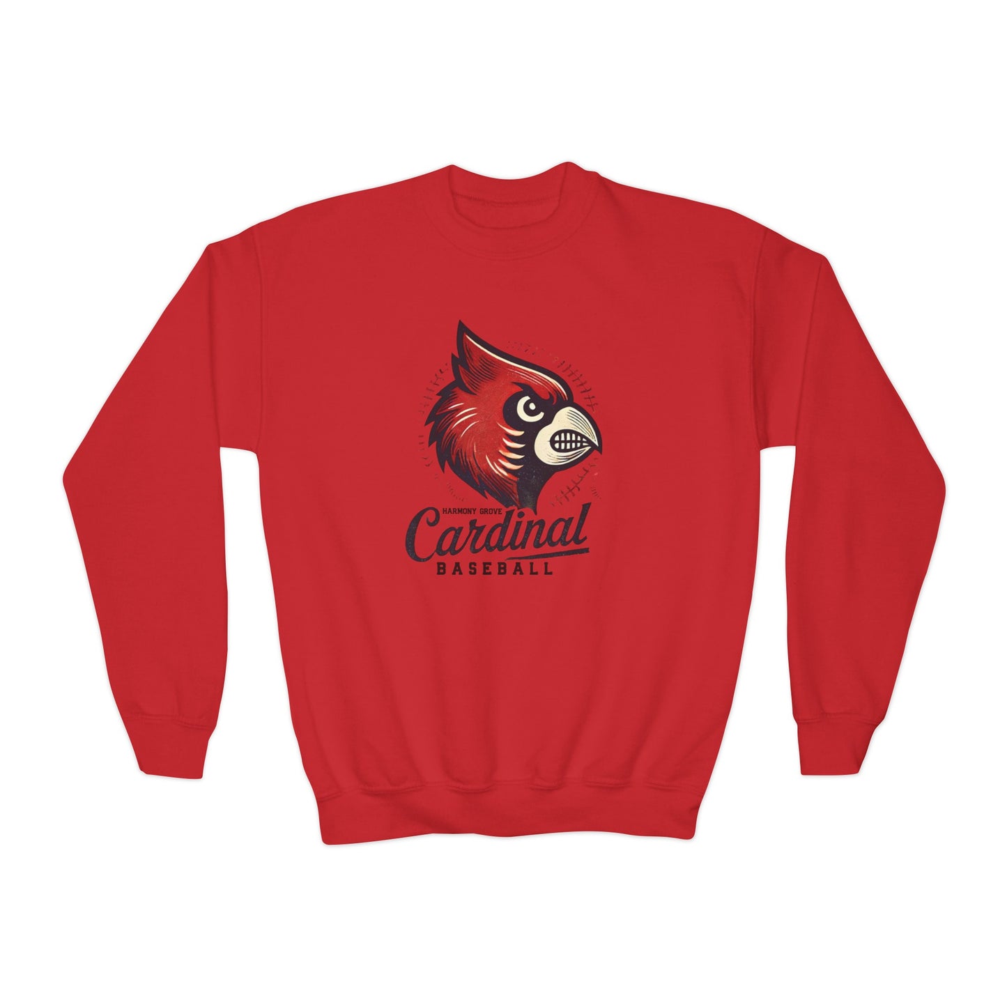 Vintage HG Cardinal Baseball - Youth Crew Sweatshirt