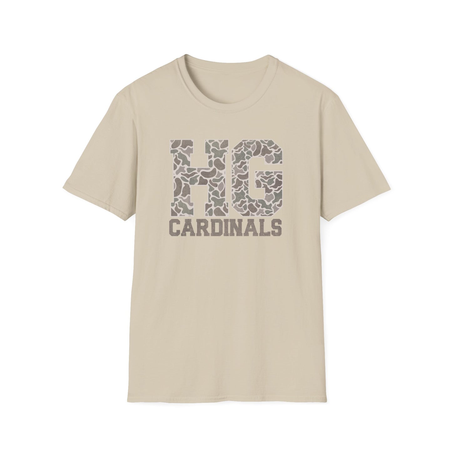 Old School Camo Distressed - Unisex Softstyle T-Shirt
