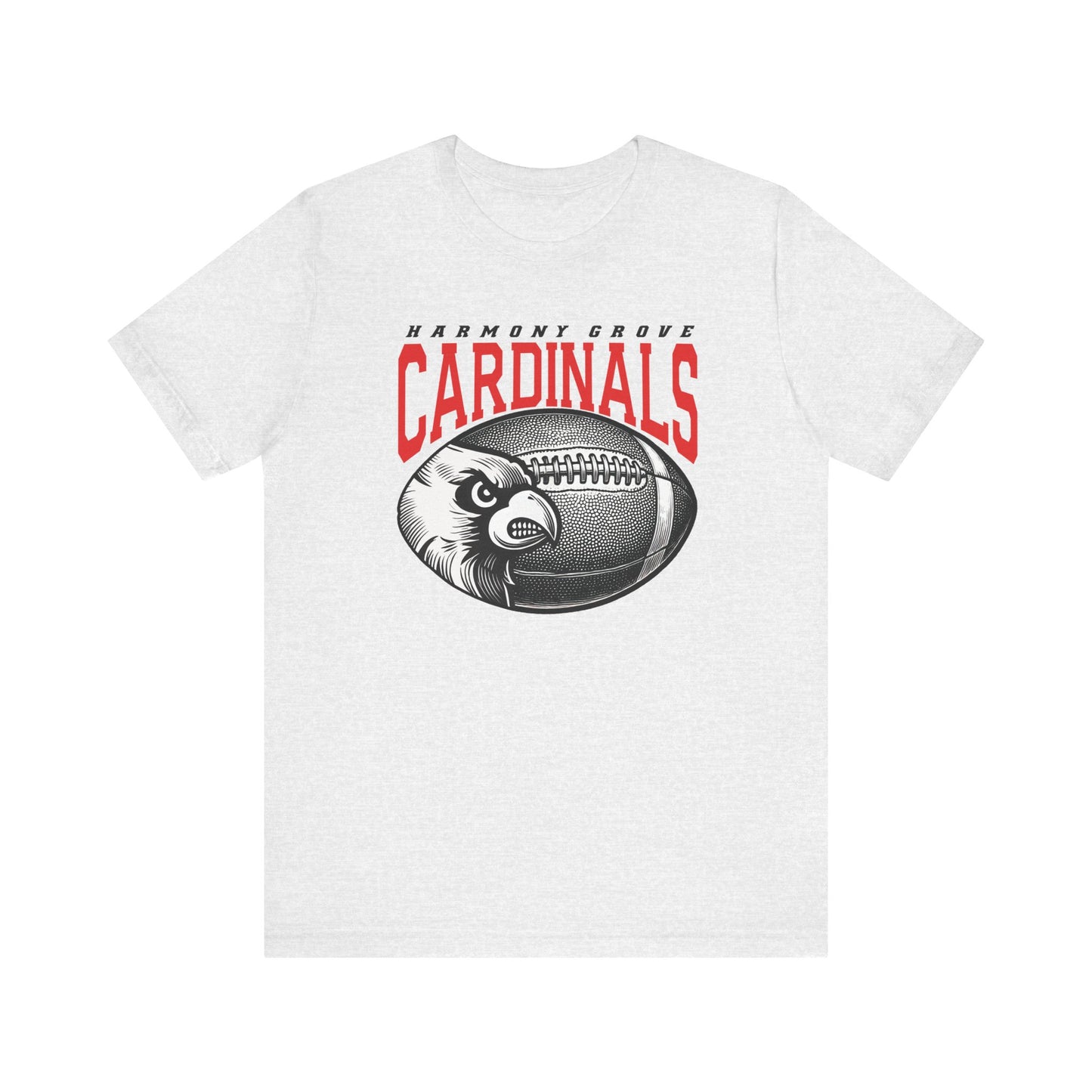 HG Cardinals Football Mascot Inset - Bella + Canvas Short Sleeve Tee