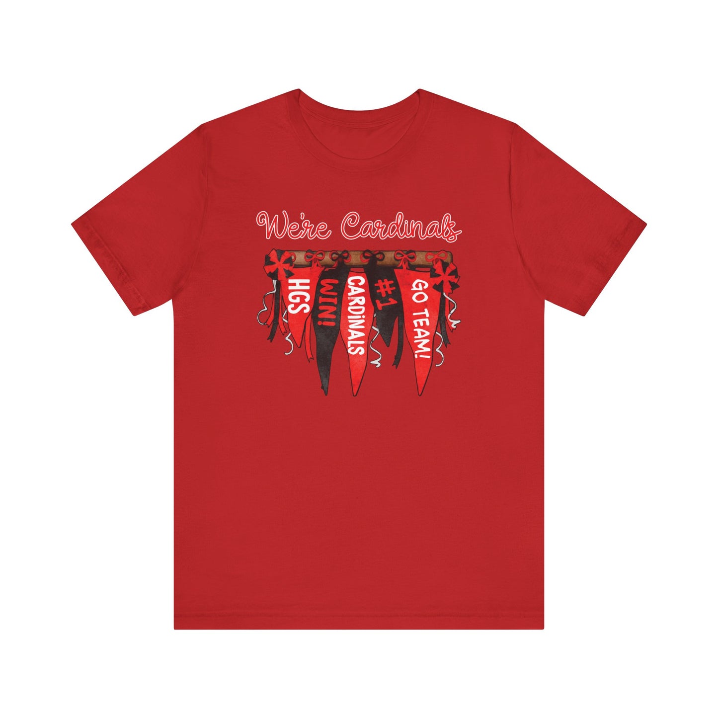 Cardinals Pennant Banner - Bella + Canvas Short Sleeve Tee