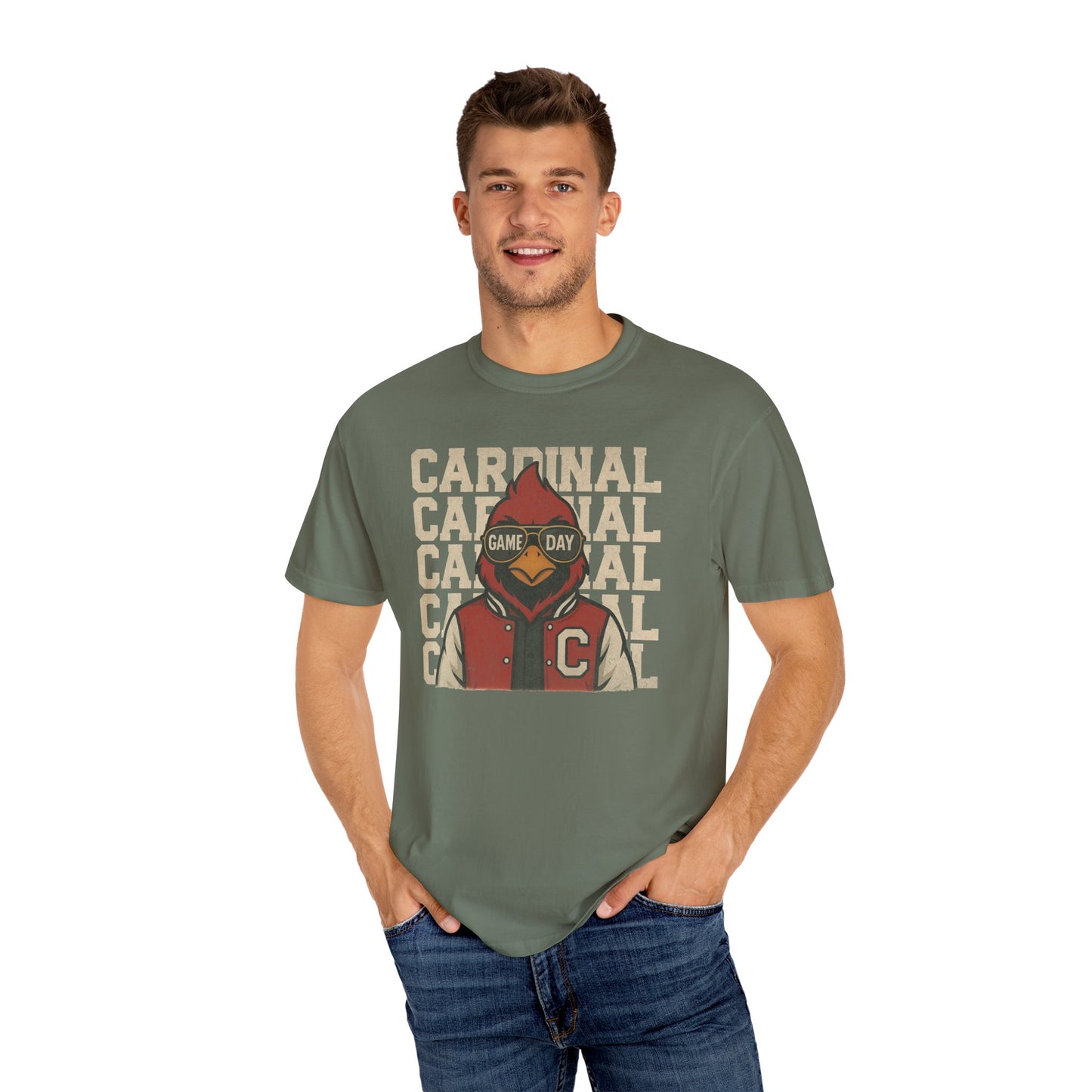 Cardinal Game Day Distressed - Comfort Colors T Shirt