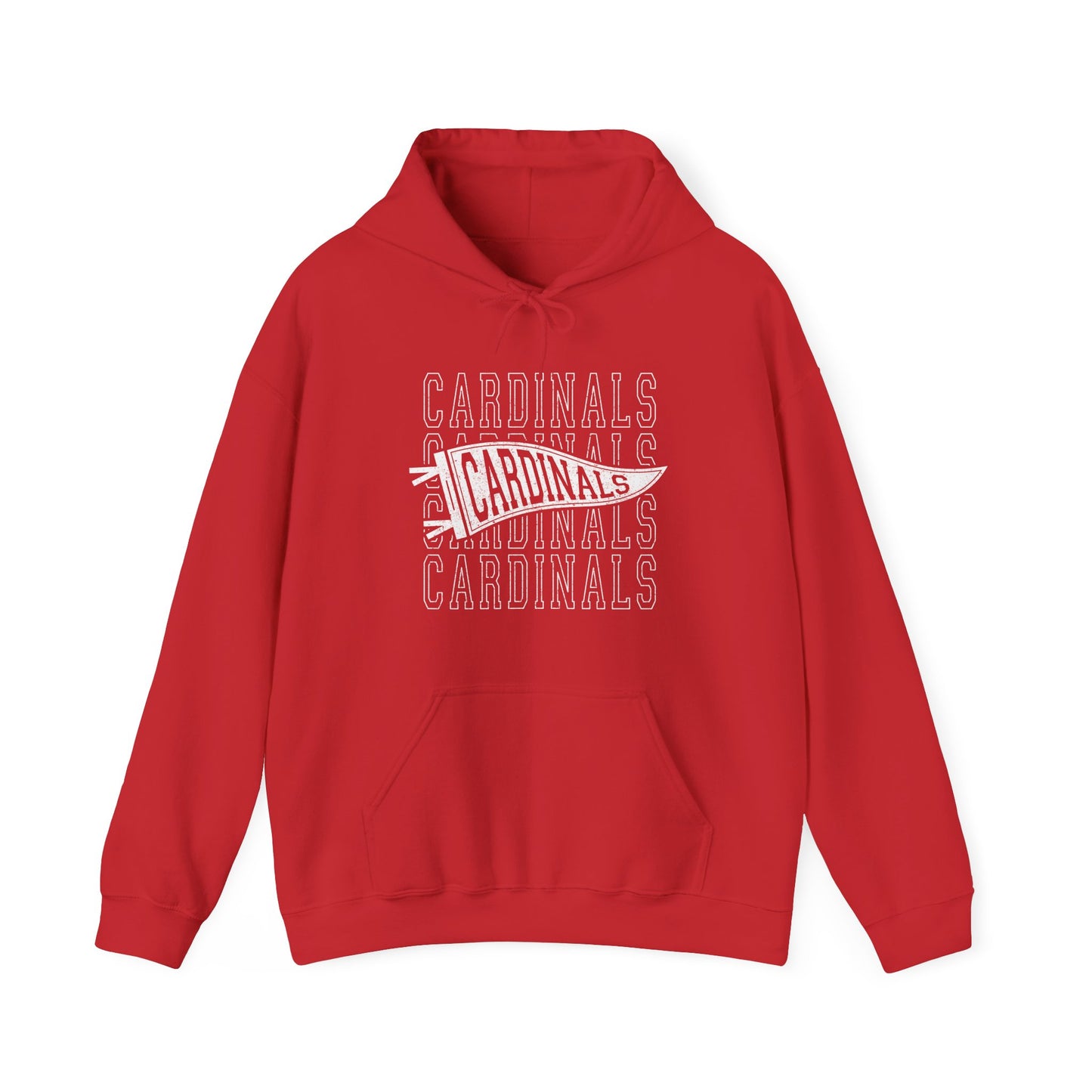 Vintage Cardinals Pennant - Unisex Heavy Blend™ Hooded Sweatshirt