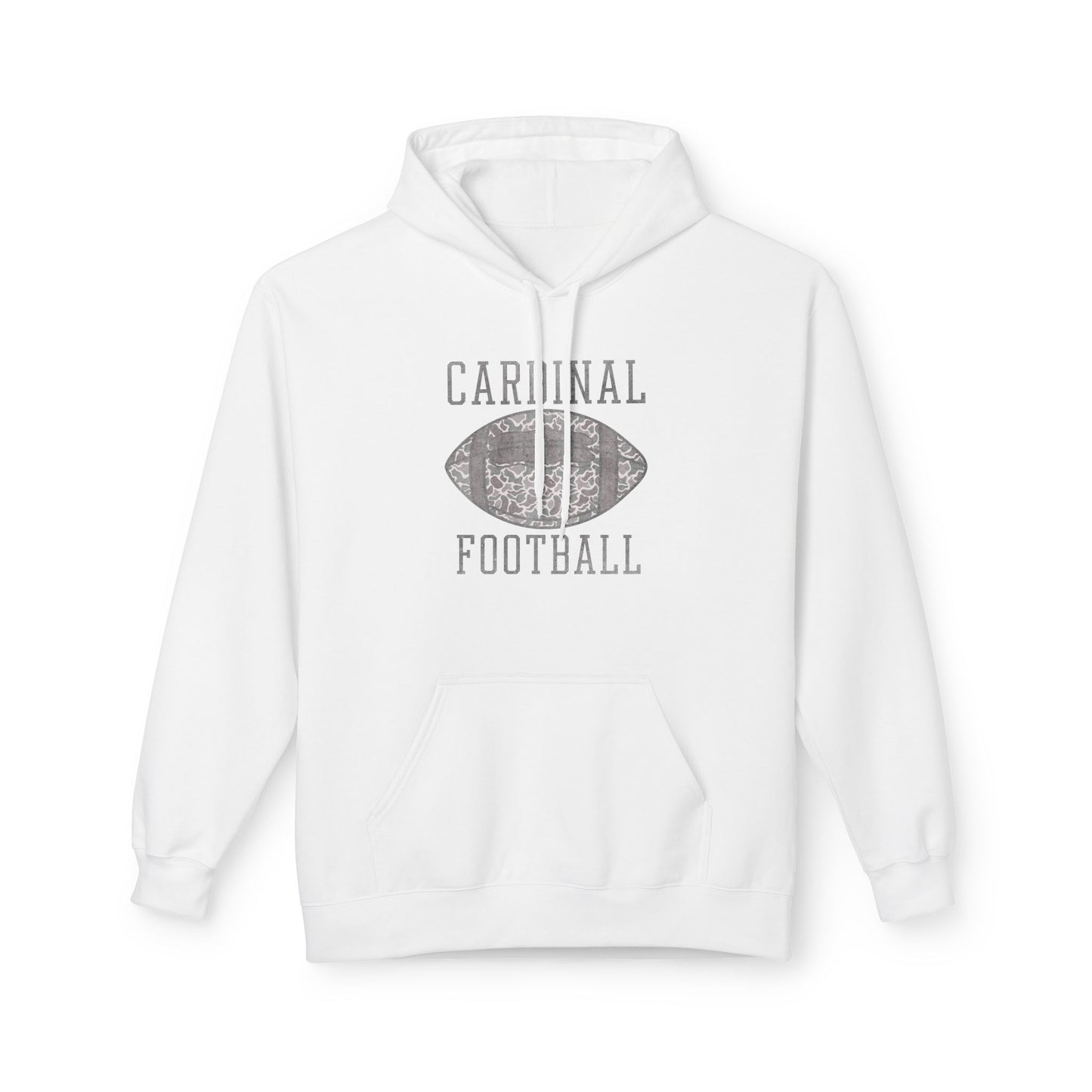 Old School Camo Cardinal Football - Midweight Softstyle Fleece Hoodie