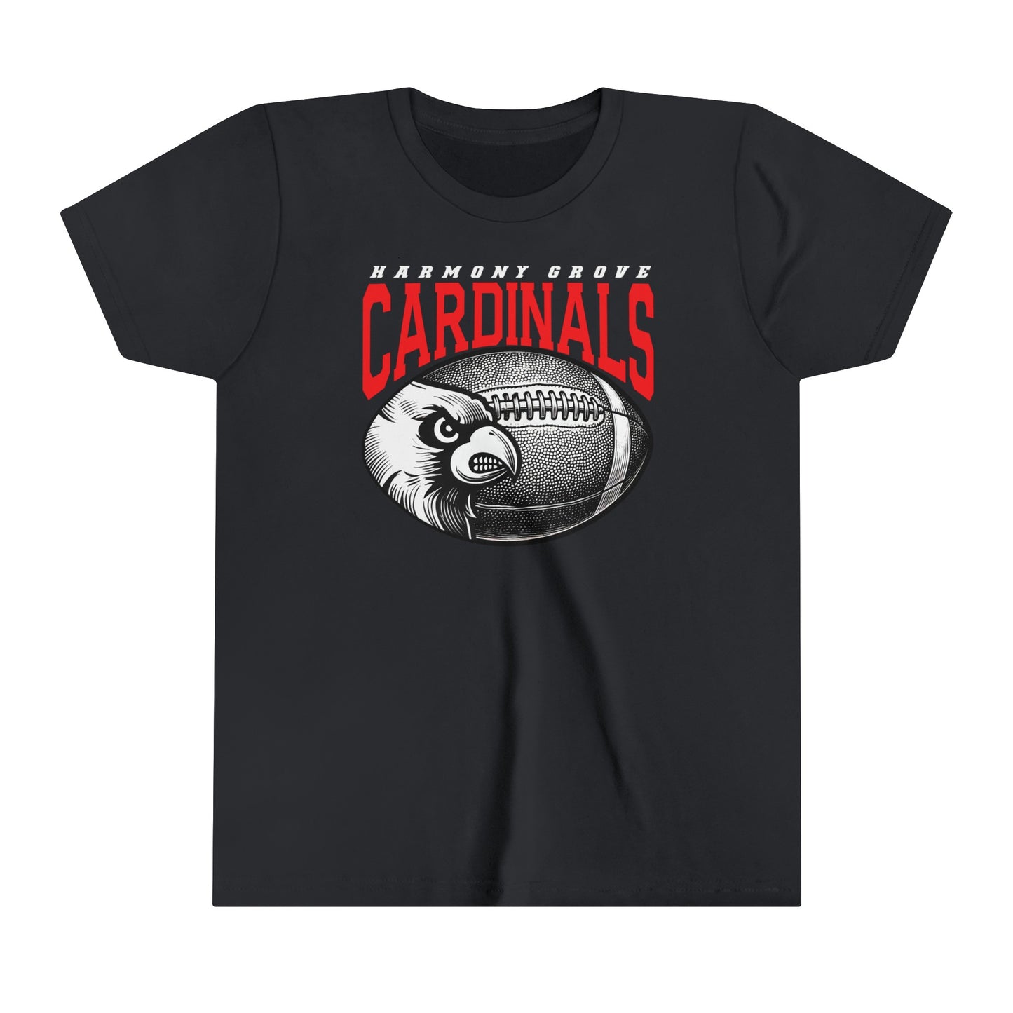 Harmony Grove Football Cardinal - Bella + Canvas Youth Tee