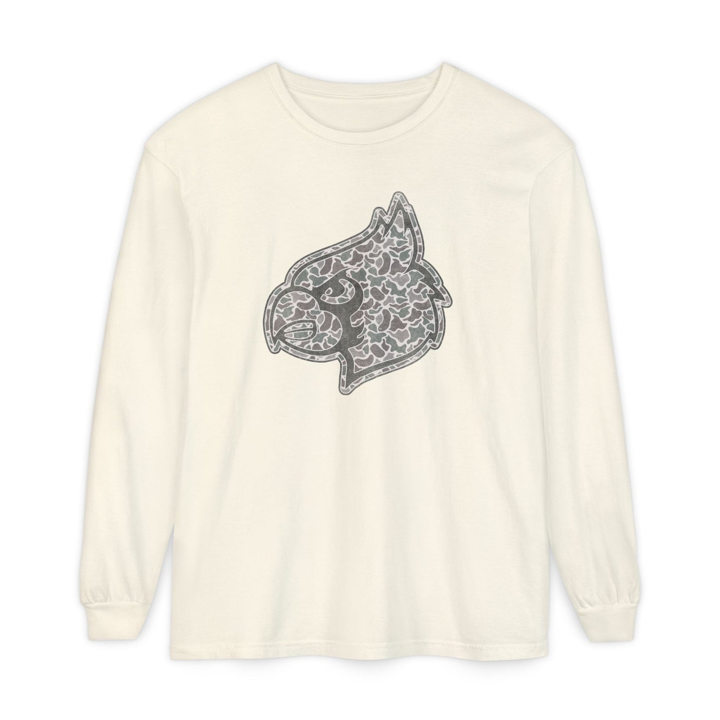 Old School Camo Cardinal - Comfort Colors Long Sleeve T-Shirt