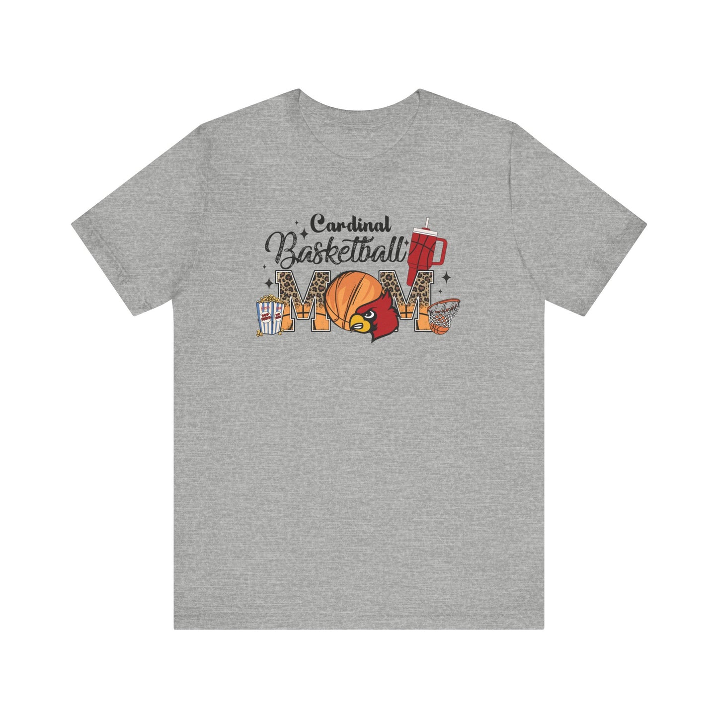 Cardinal Basketball Mom - Bella + Canvas Short Sleeve Tee