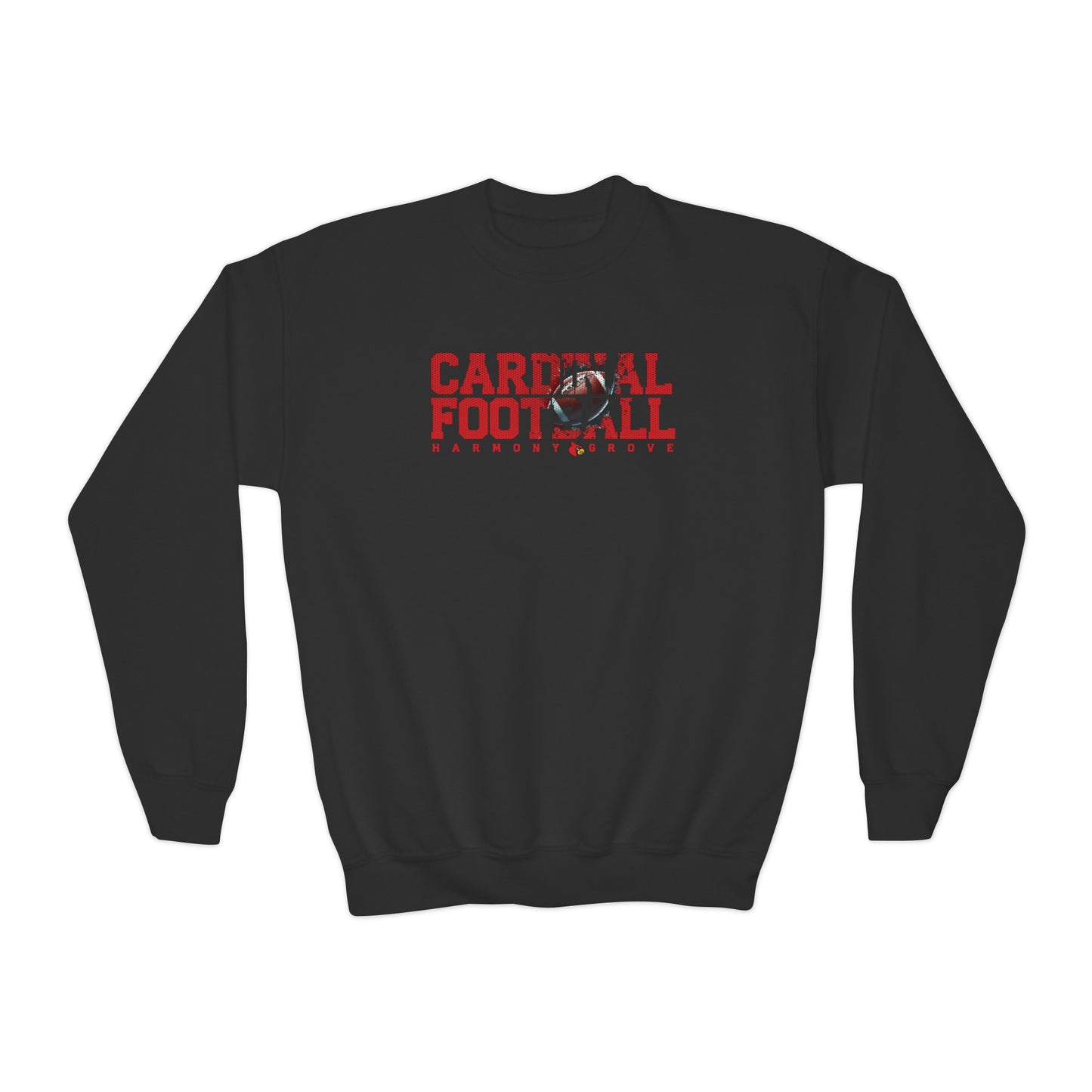 HG Cardinal Football - Youth Crew Sweatshirt