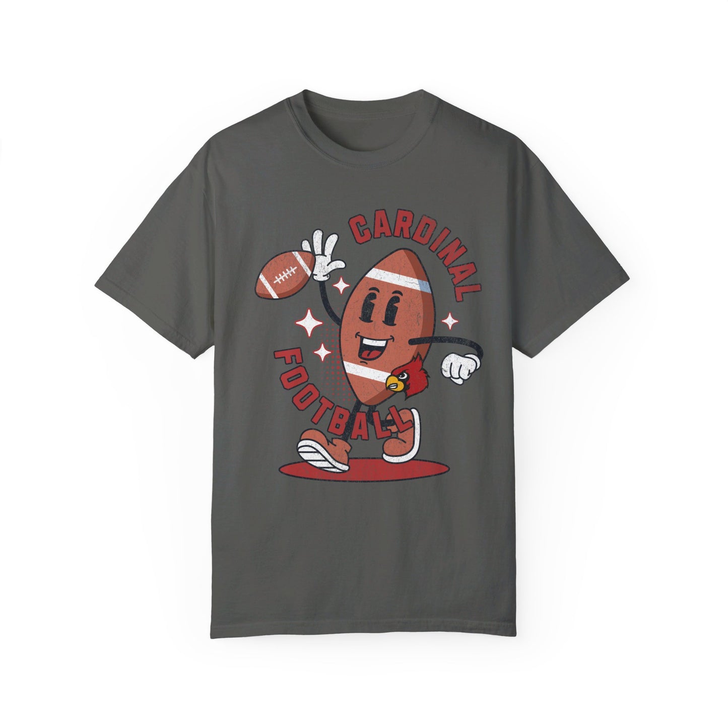 Retro Cardinal Football - Comfort Colors T-shirt