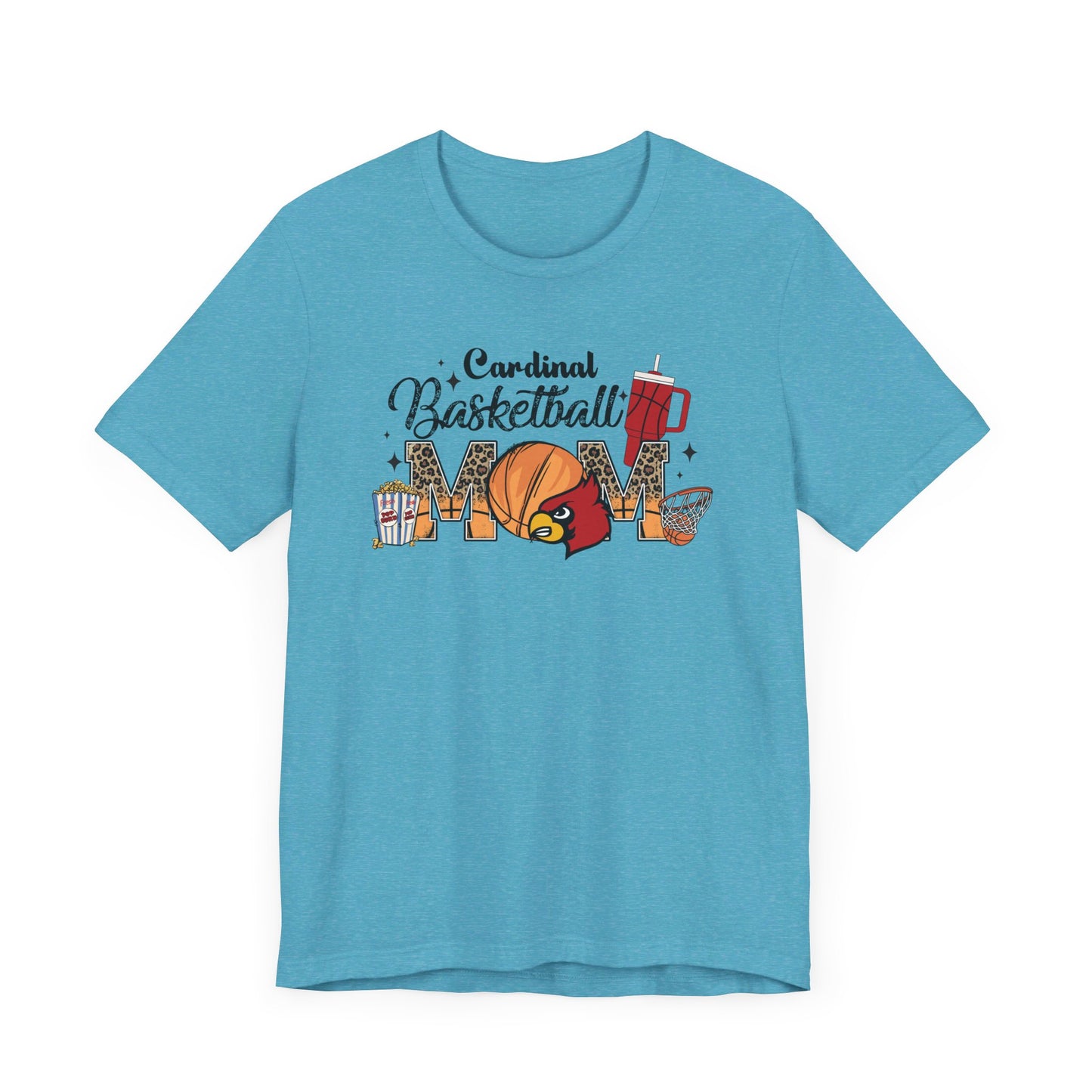 Cardinal Basketball Mom - Bella + Canvas Short Sleeve Tee