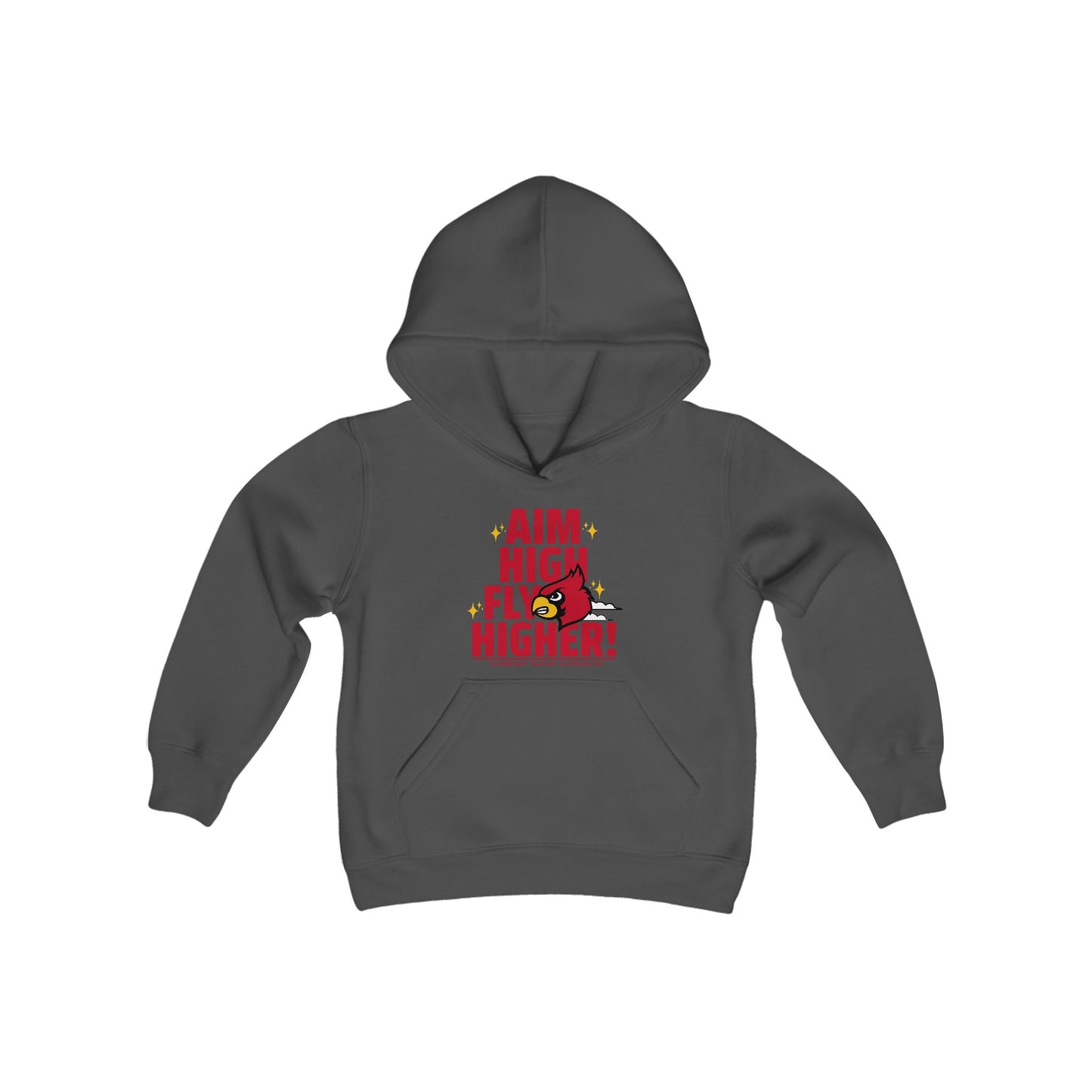 Aim High Fly Higher Cardinal - Youth Heavy Blend Hooded Sweatshirt