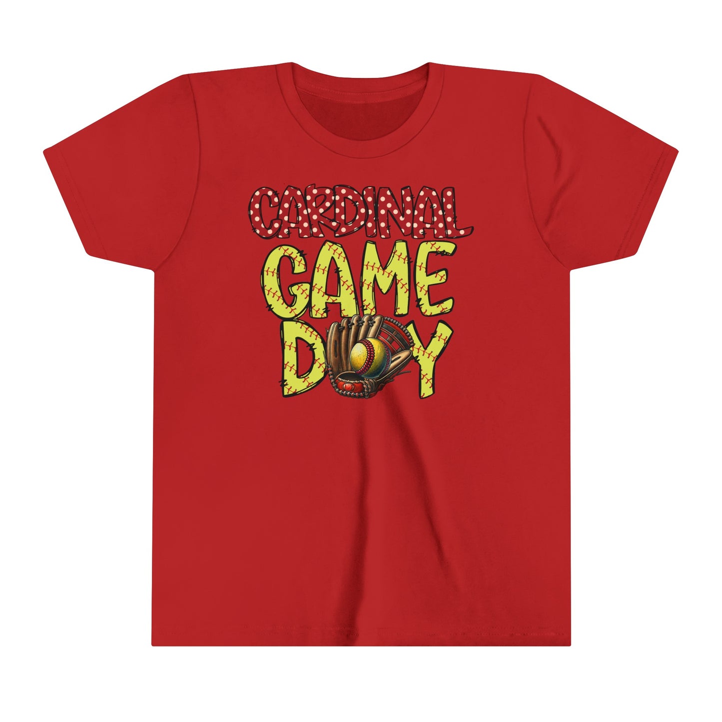 Cardinal Game Day Softball - Bella + Canvas Youth Tee