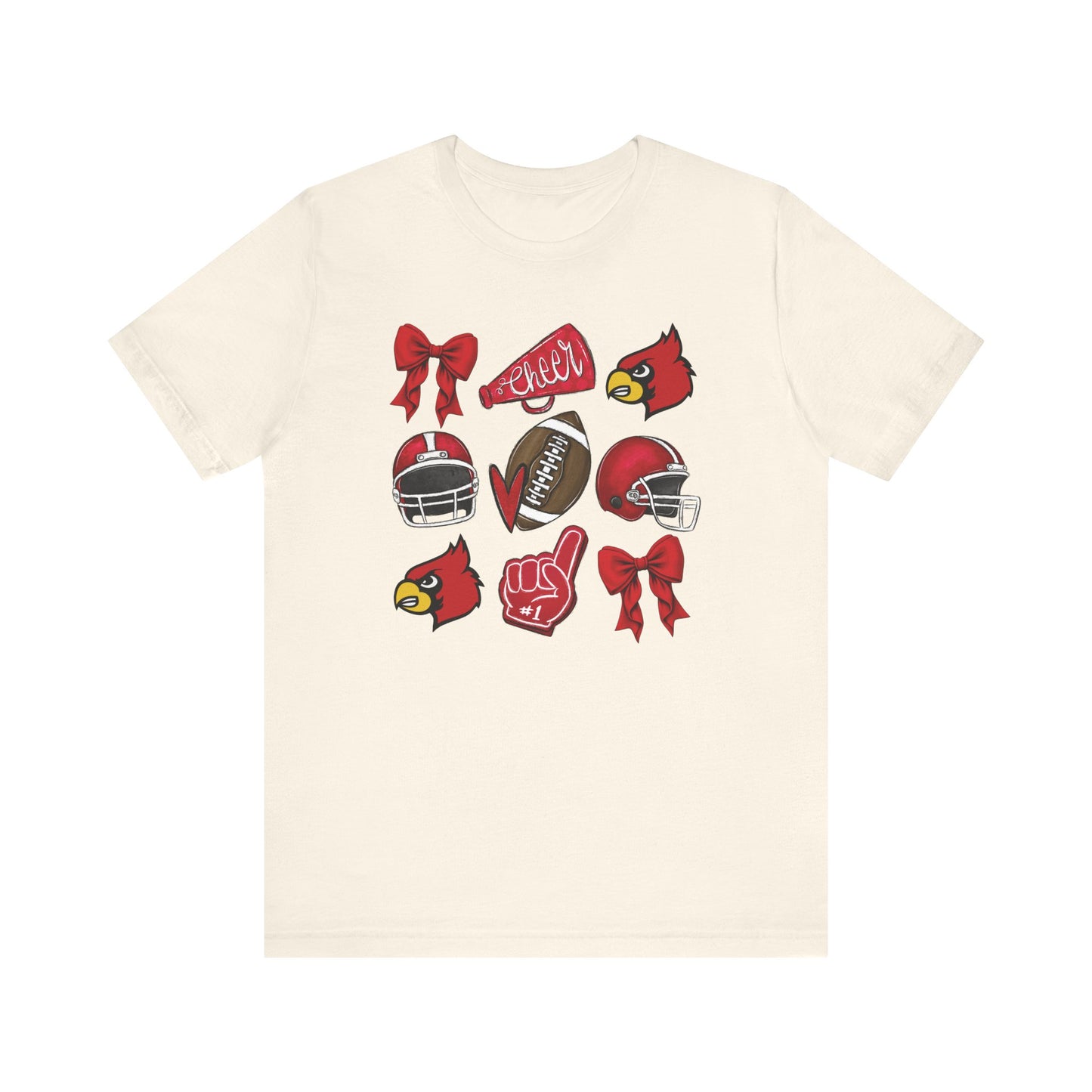 Football and Cheer Coquette - Bella + Canvas Short Sleeve Tee