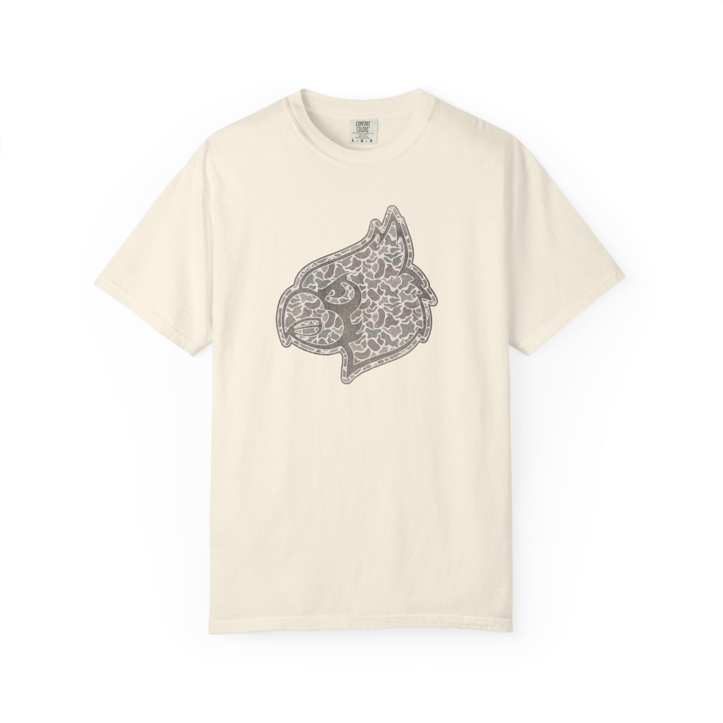 Old School Camo Cardinal Mascot - Comfort Colors T Shirt