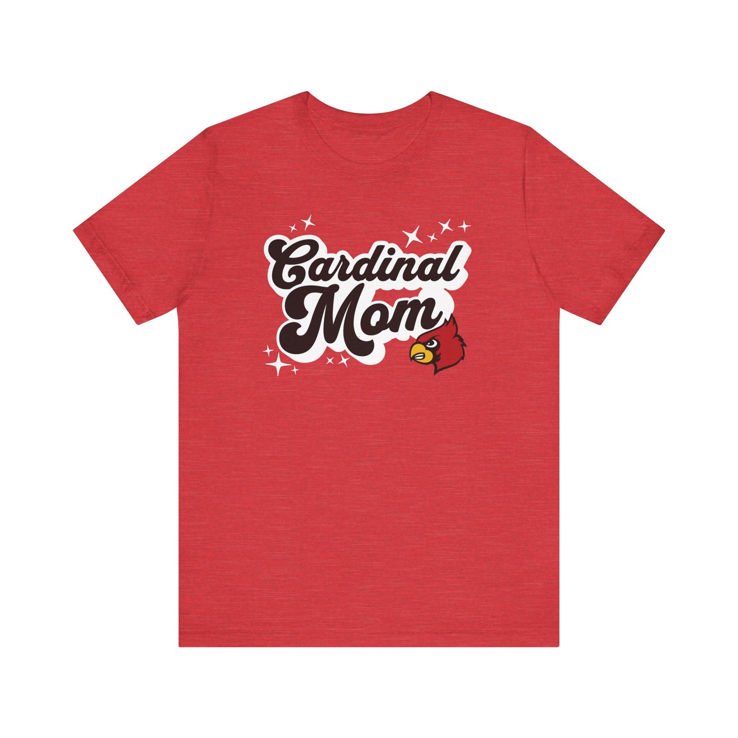 Groovy Cardinal Mom - Bella + Canvas Short Sleeve Tee