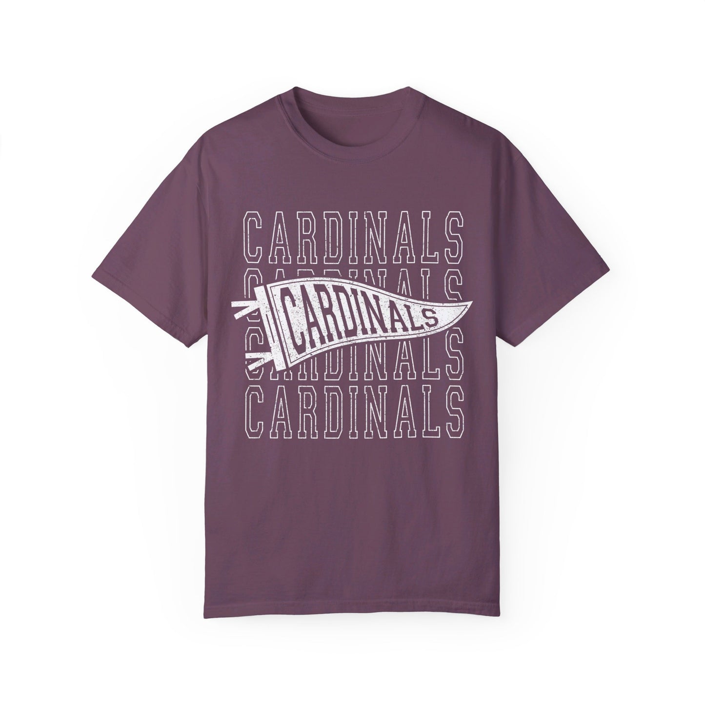 Cardinal Distressed Pennant - Comfort Colors T-shirt