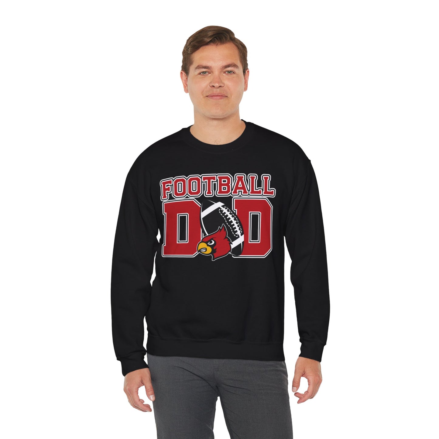 Football Dad Custom Player Name and Number - Unisex Heavy Blend™ Crewneck Sweatshirt