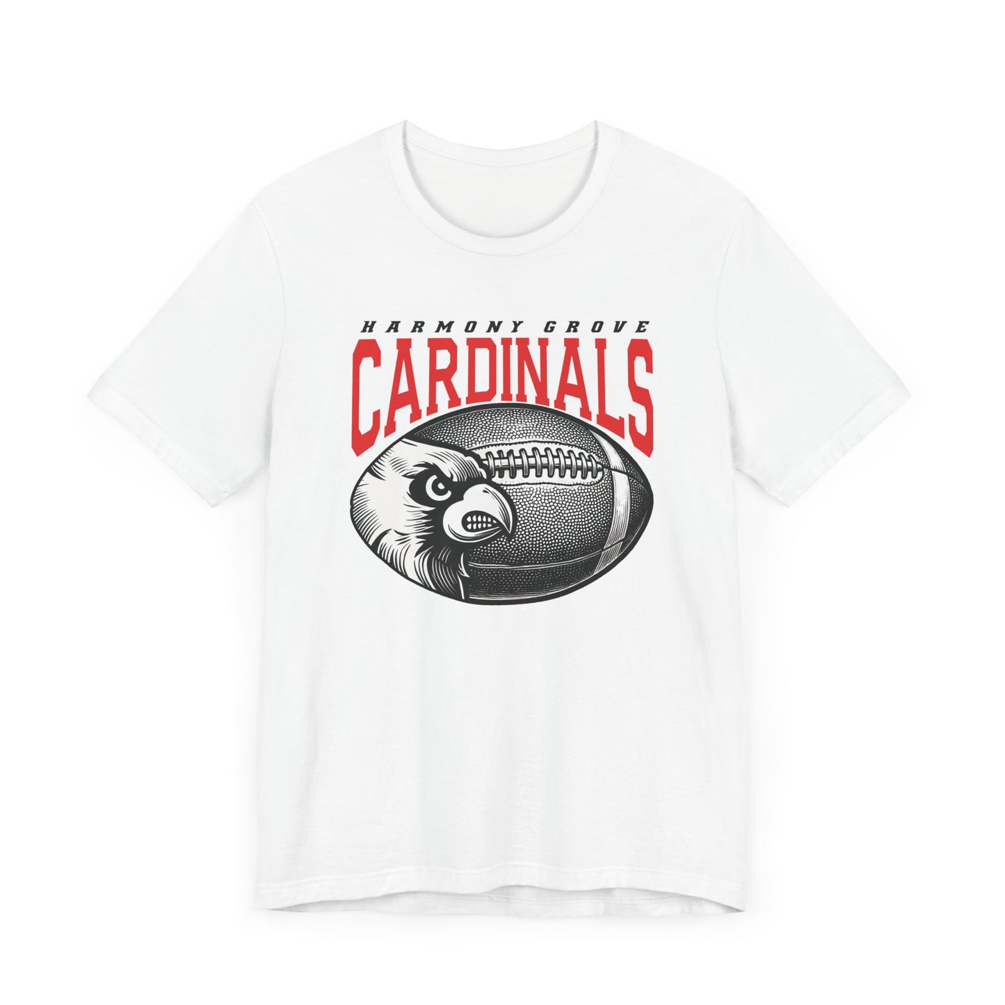 HG Cardinals Football Mascot Inset - Bella + Canvas Short Sleeve Tee