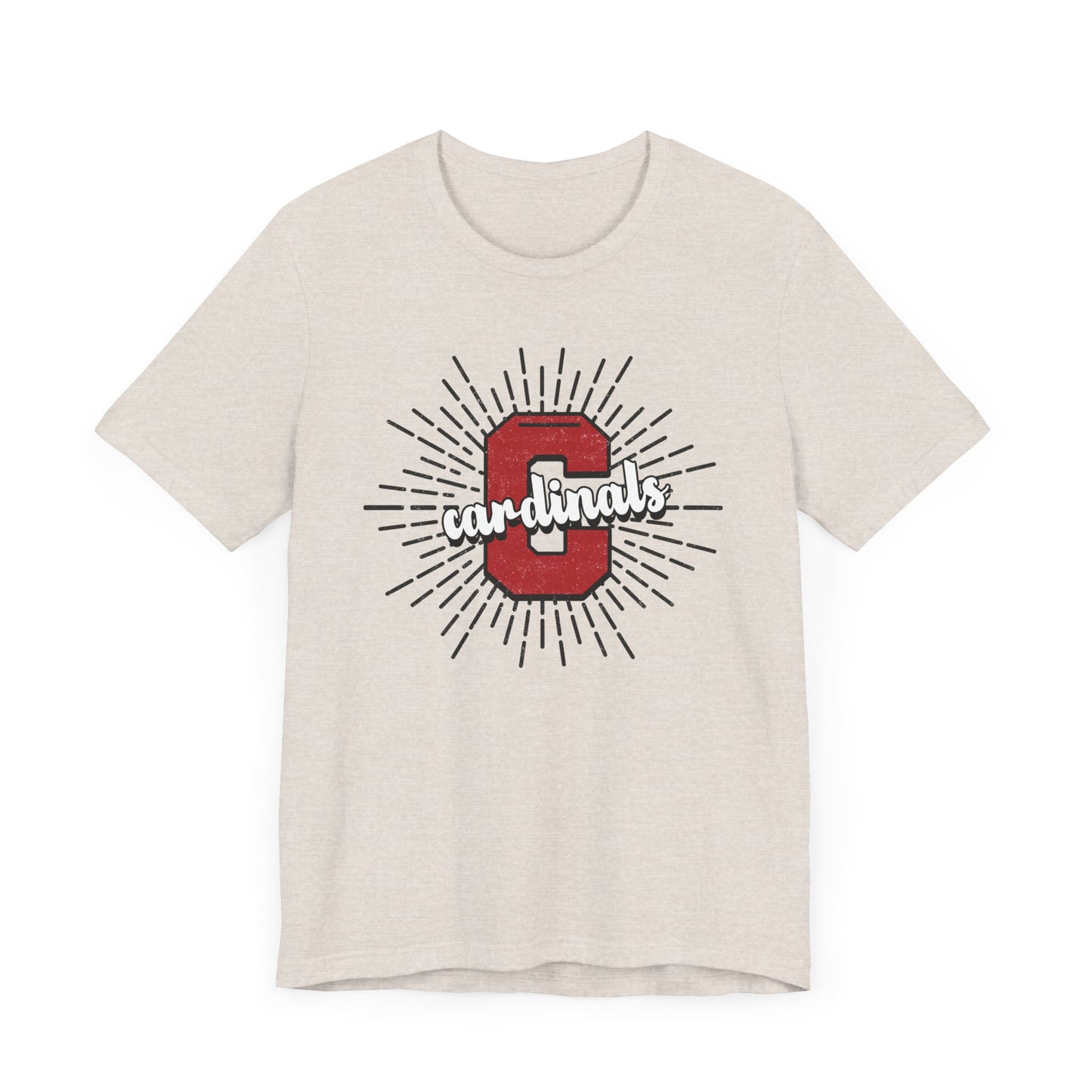 Cardinals Sunburst - Bella + Canvas Short Sleeve Tee