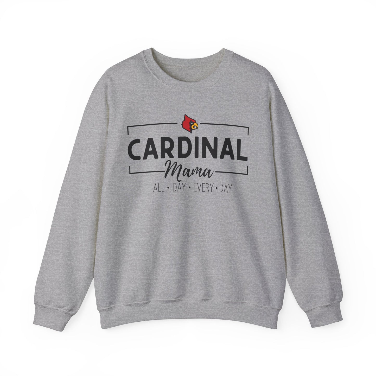 Cardinal Mama All Day Every Day - Unisex Heavy Blend™ Crewneck Sweatshirt