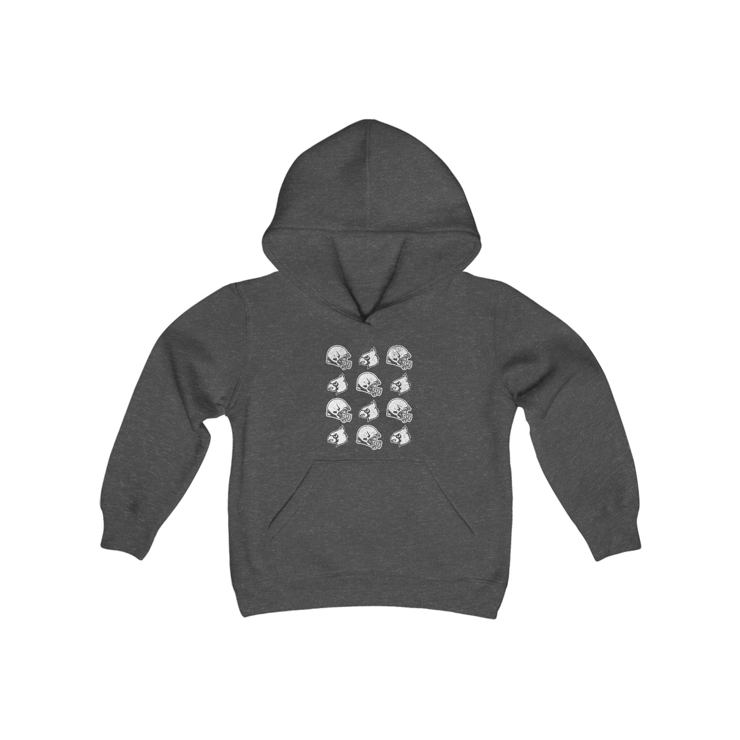 Vintage Helmets and Cardinals - Youth Heavy Blend Hooded Sweatshirt