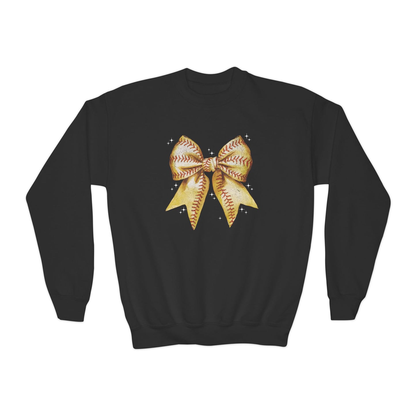 Game Day Softball Coquette - Youth Crew Sweatshirt