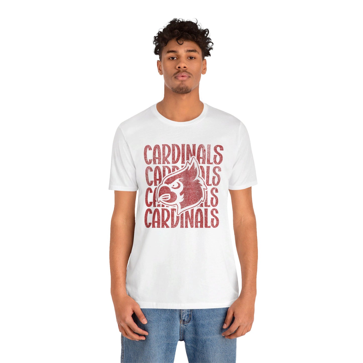 Vintage Cardinal 4 - Bella + Canvas Short Sleeve Tee