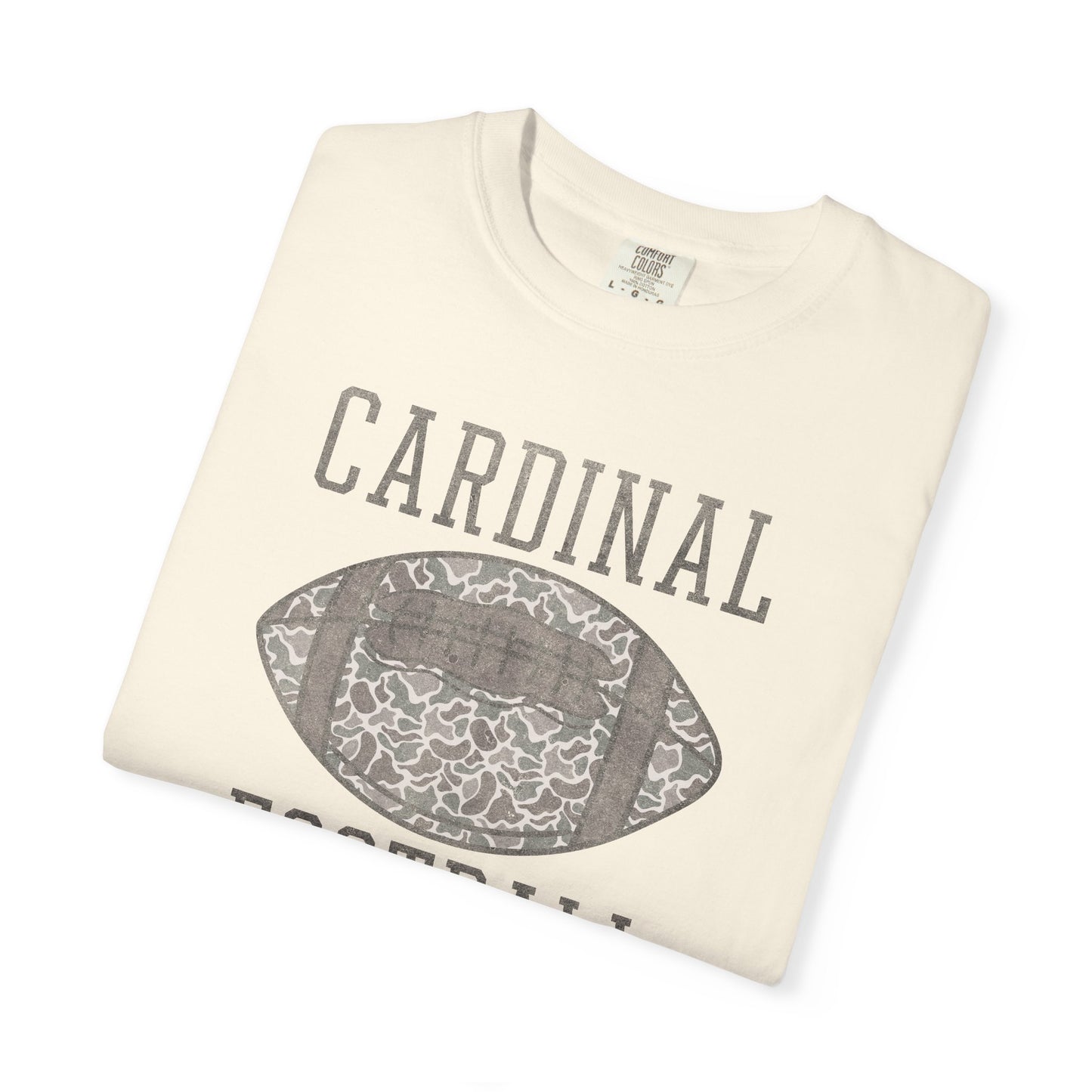Old School Camo Distressed Football - Comfort Colors T Shirt