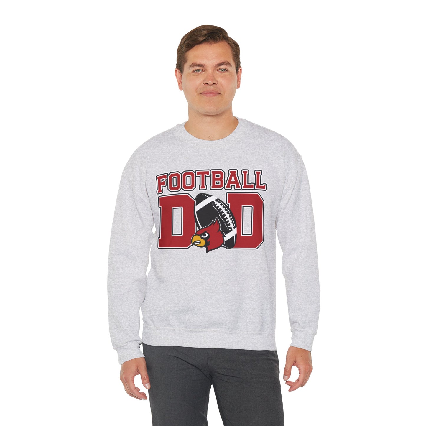 Football Dad Custom Player Name and Number - Unisex Heavy Blend™ Crewneck Sweatshirt