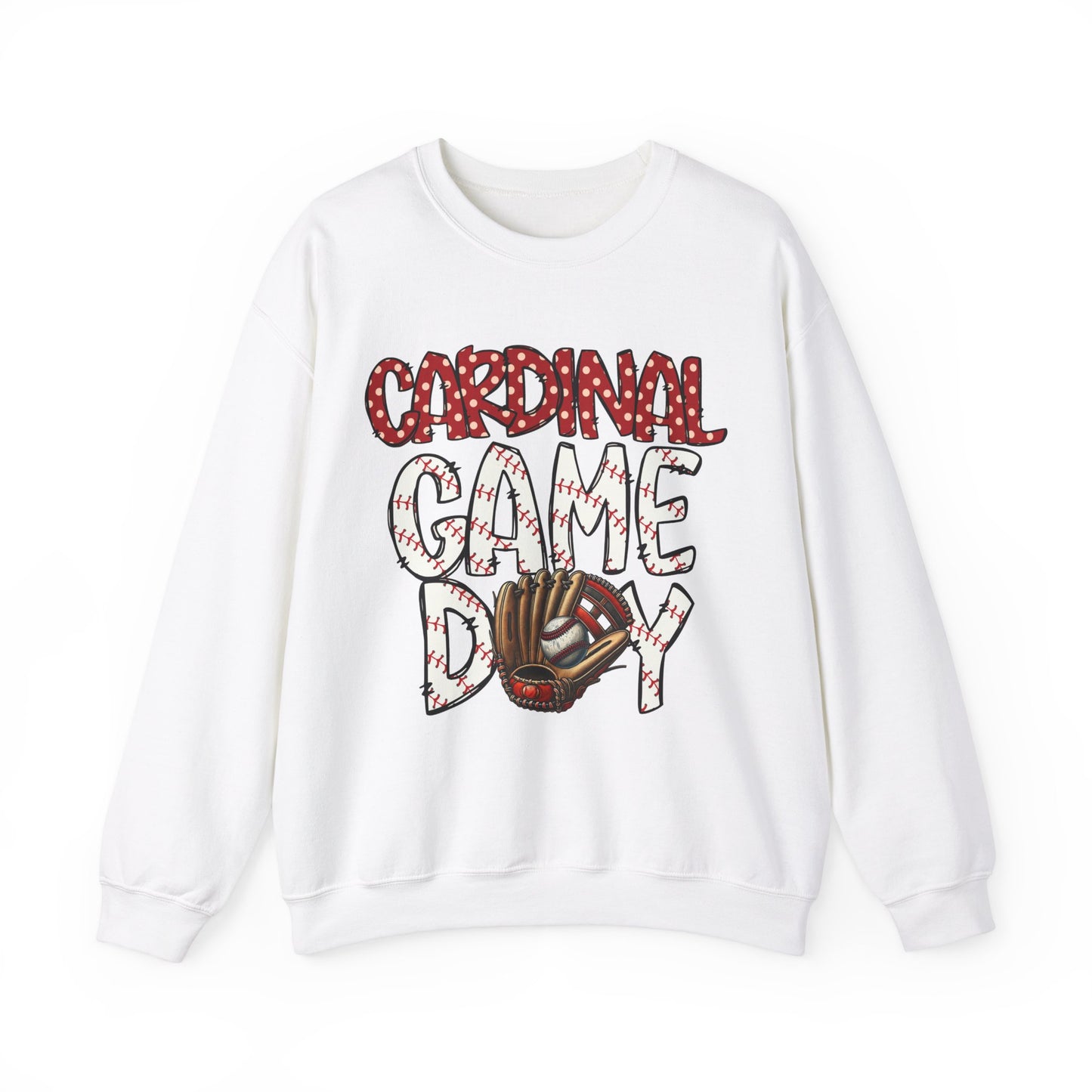 Cardinal Baseball Game Day - Unisex Heavy Blend™ Crewneck Sweatshirt